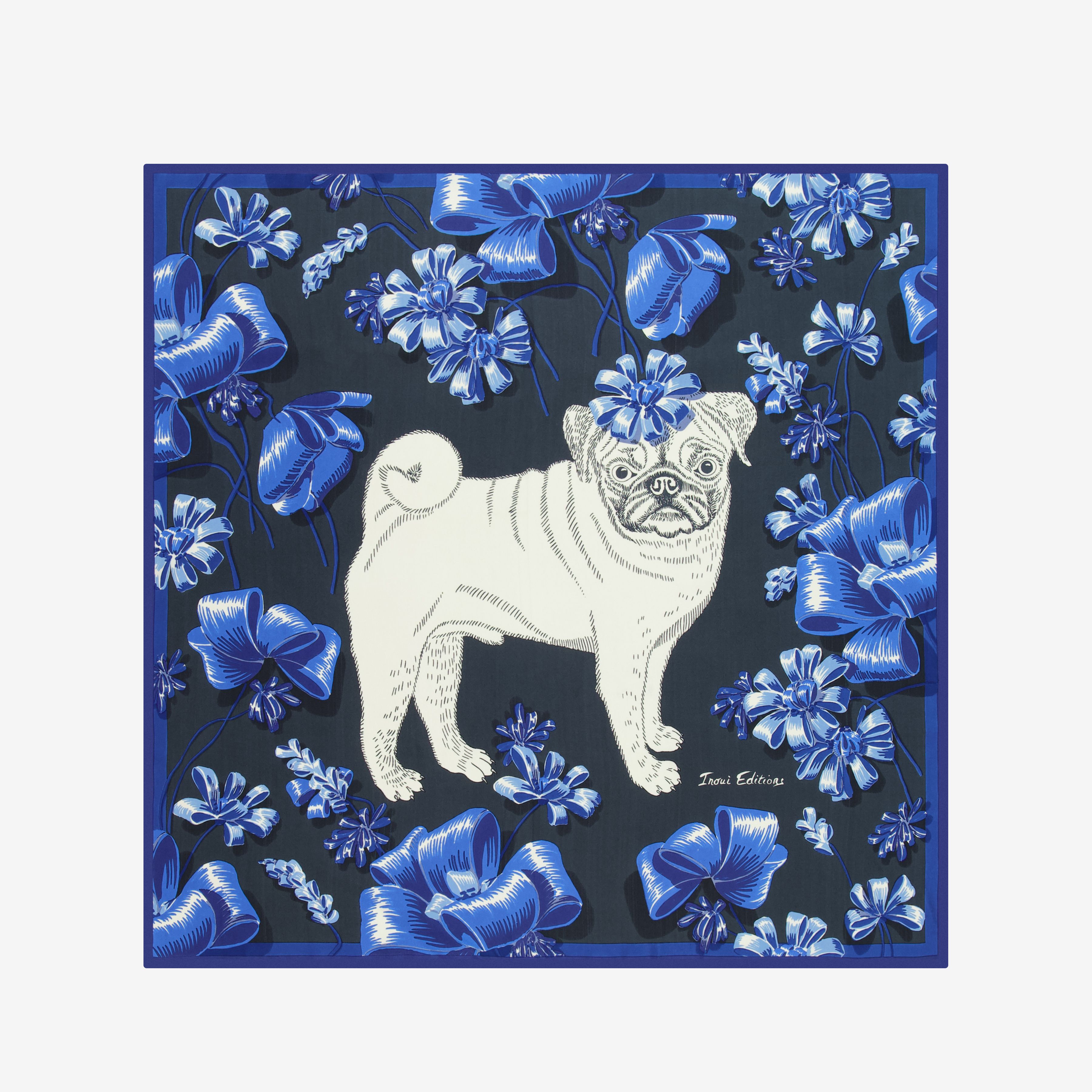 Carré 65 - Toutou - Bleu