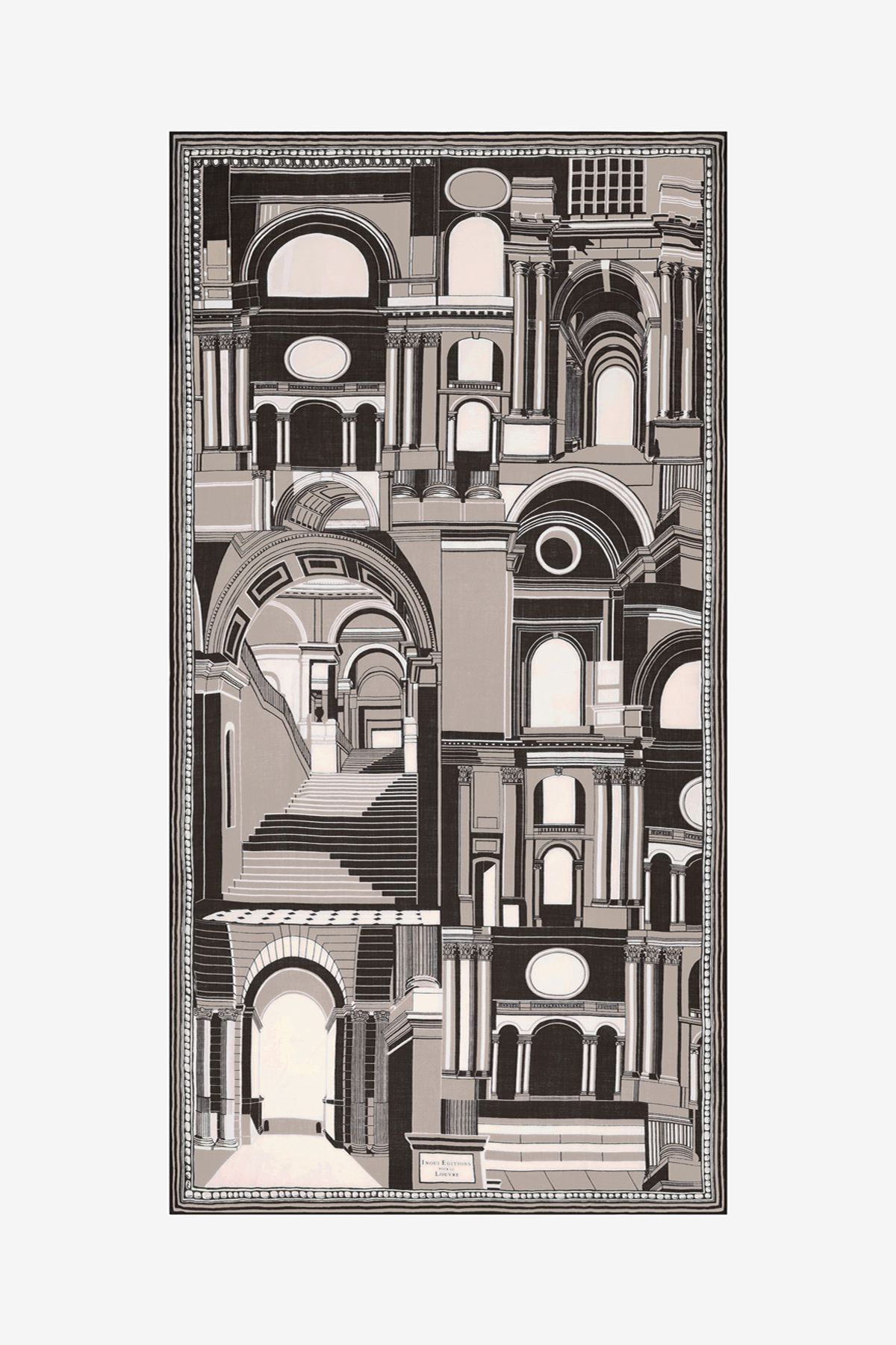 Écharpe 100 - Architecture - Noir