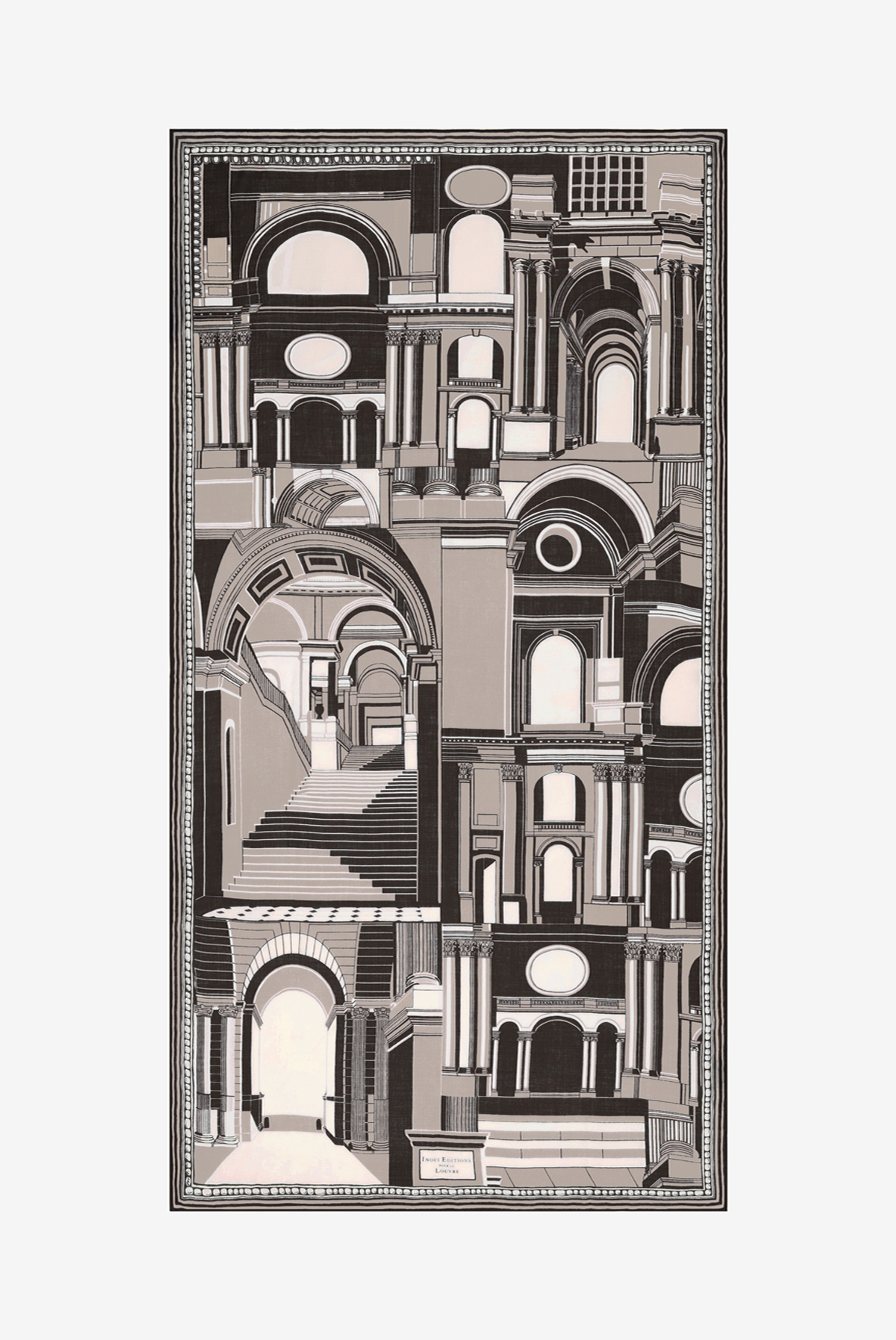 Écharpe 100 - Architecture - Noir