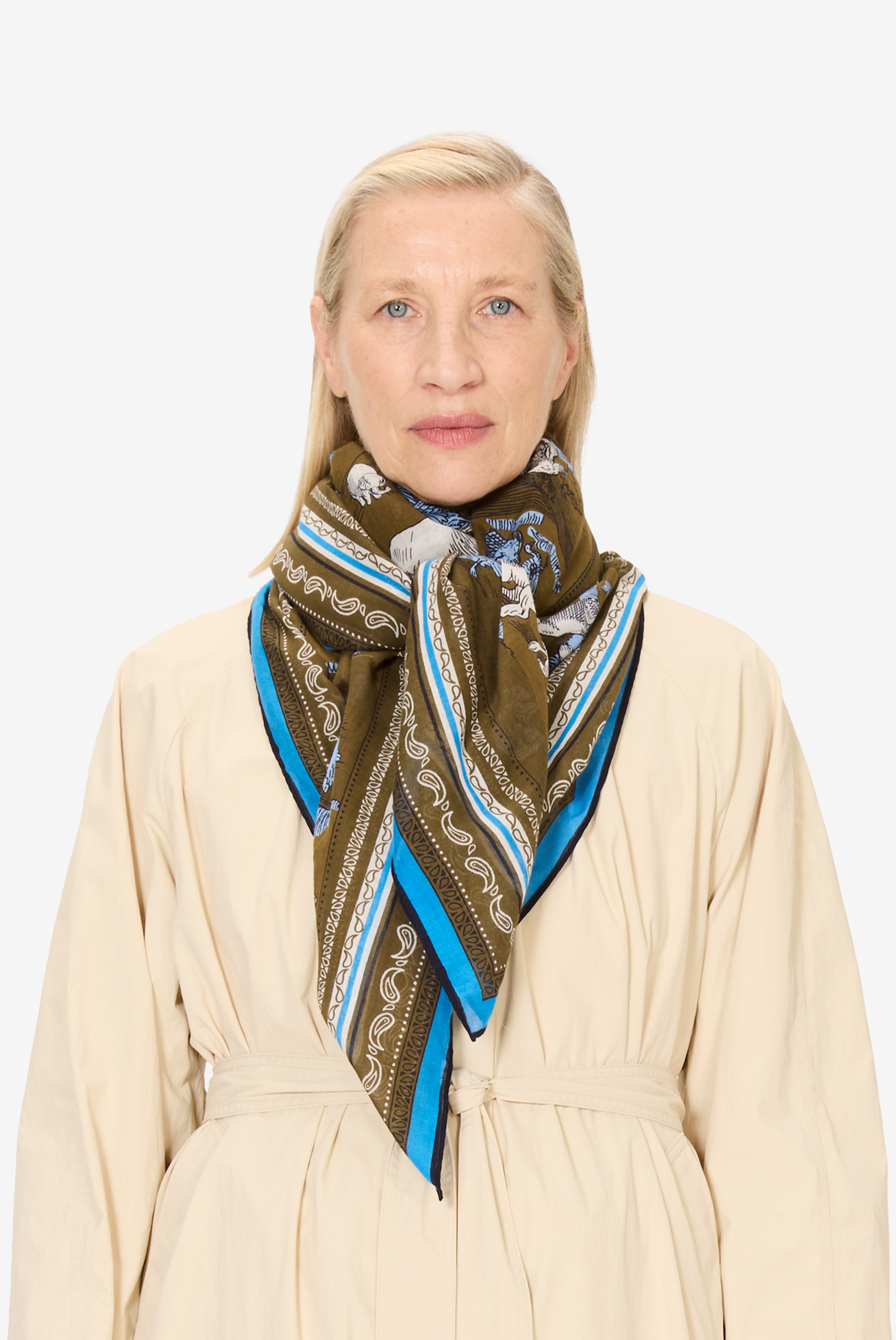 Carré 130 - Reverie - Kaki