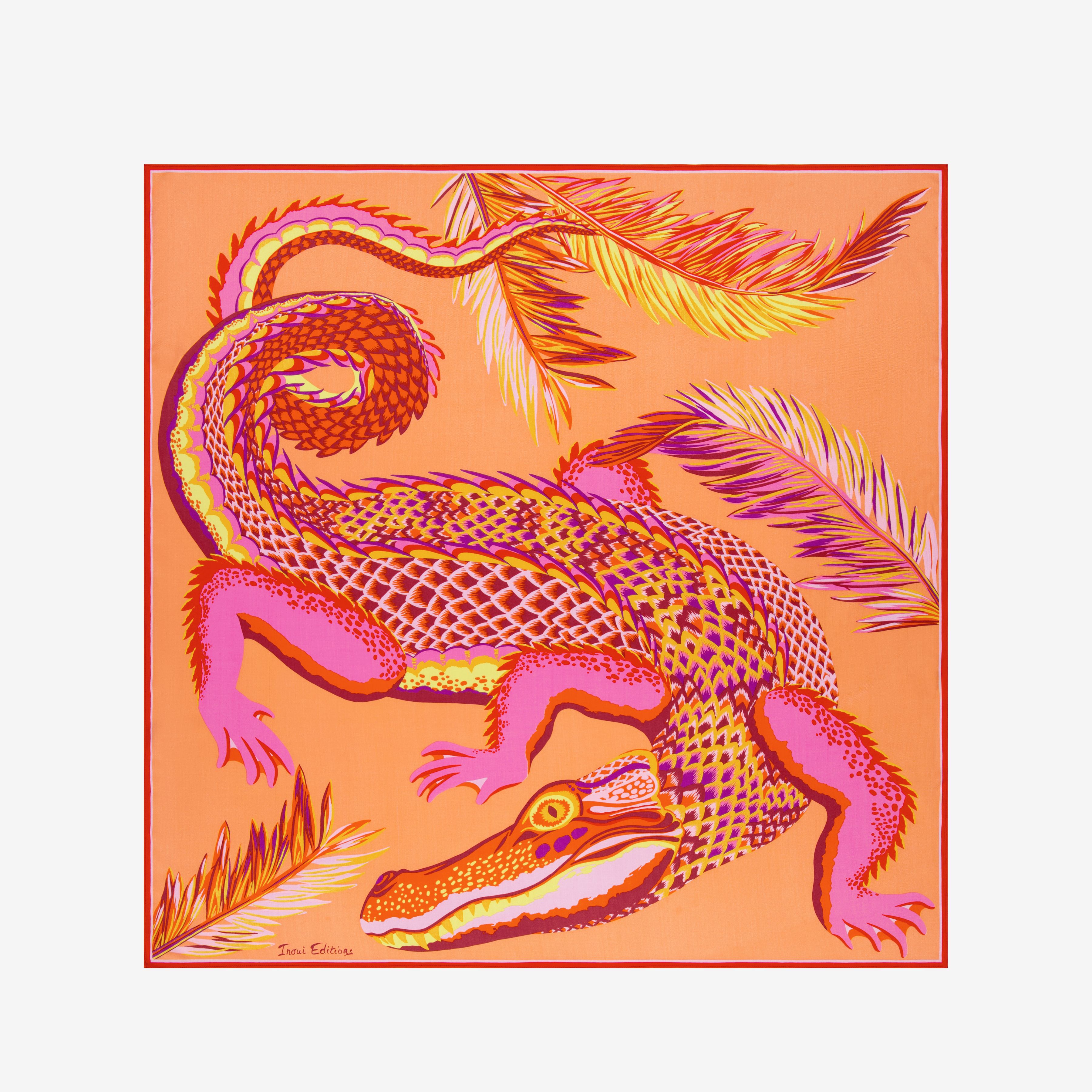 Square 100 - Croco - Coral