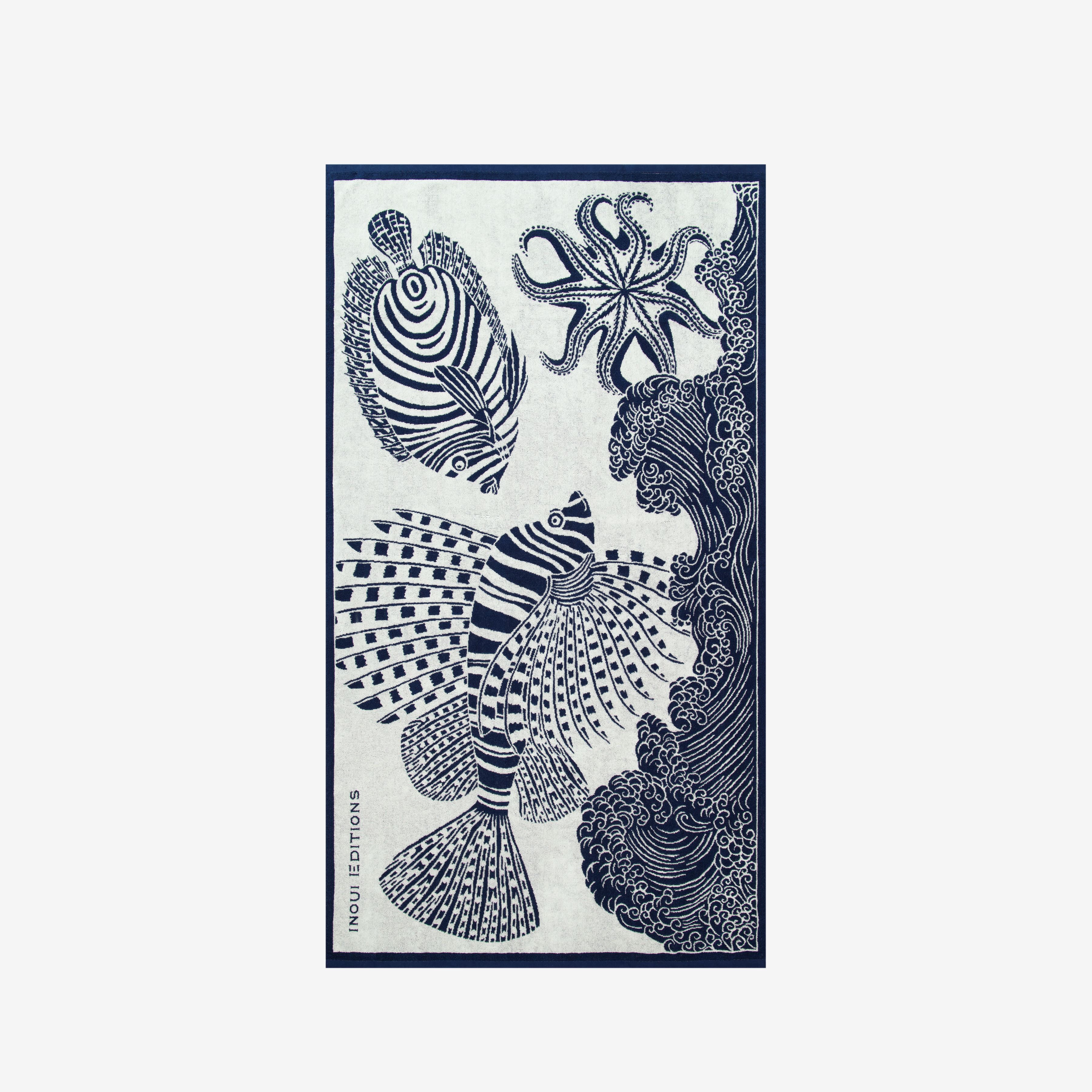 Beach Towel 100 - Poseidon - Navy