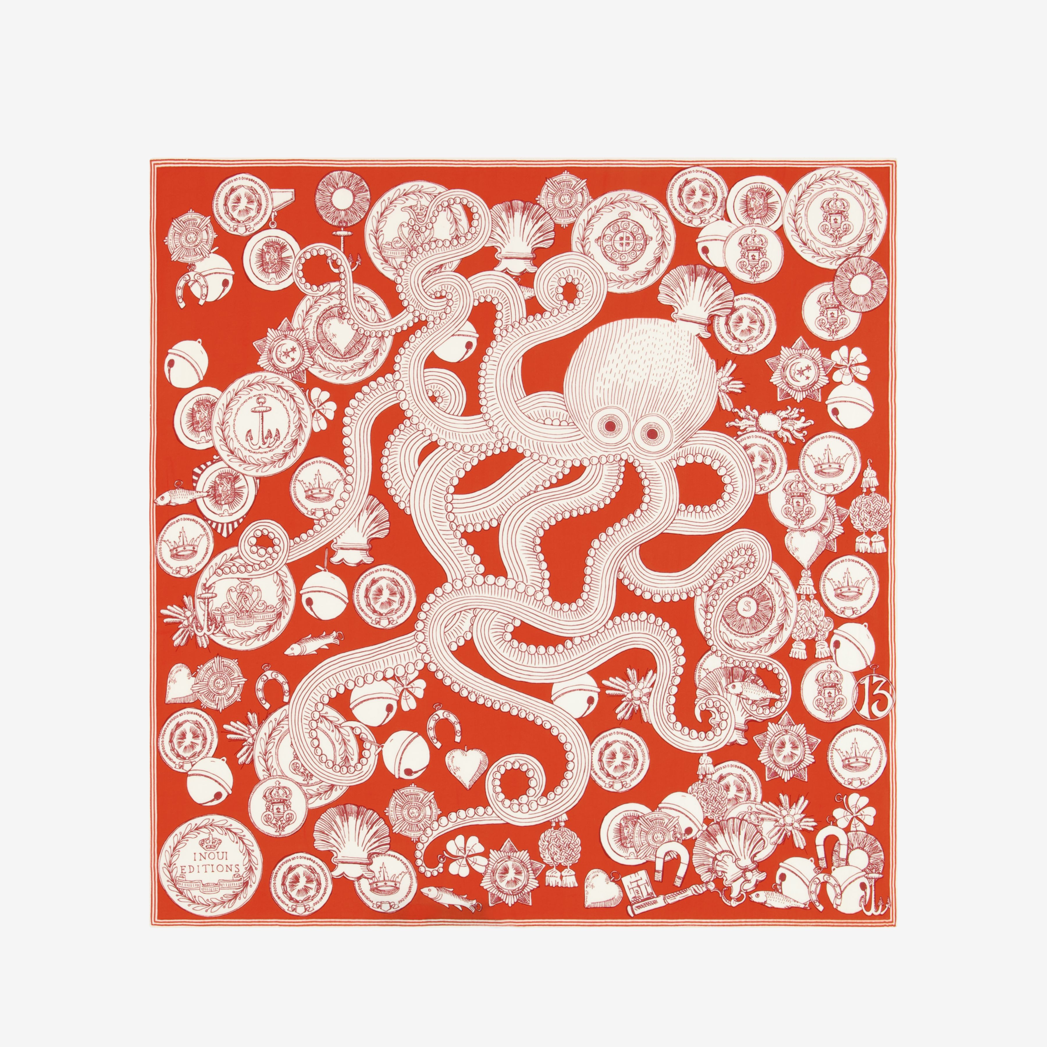 Square 65 - Octopus - Red