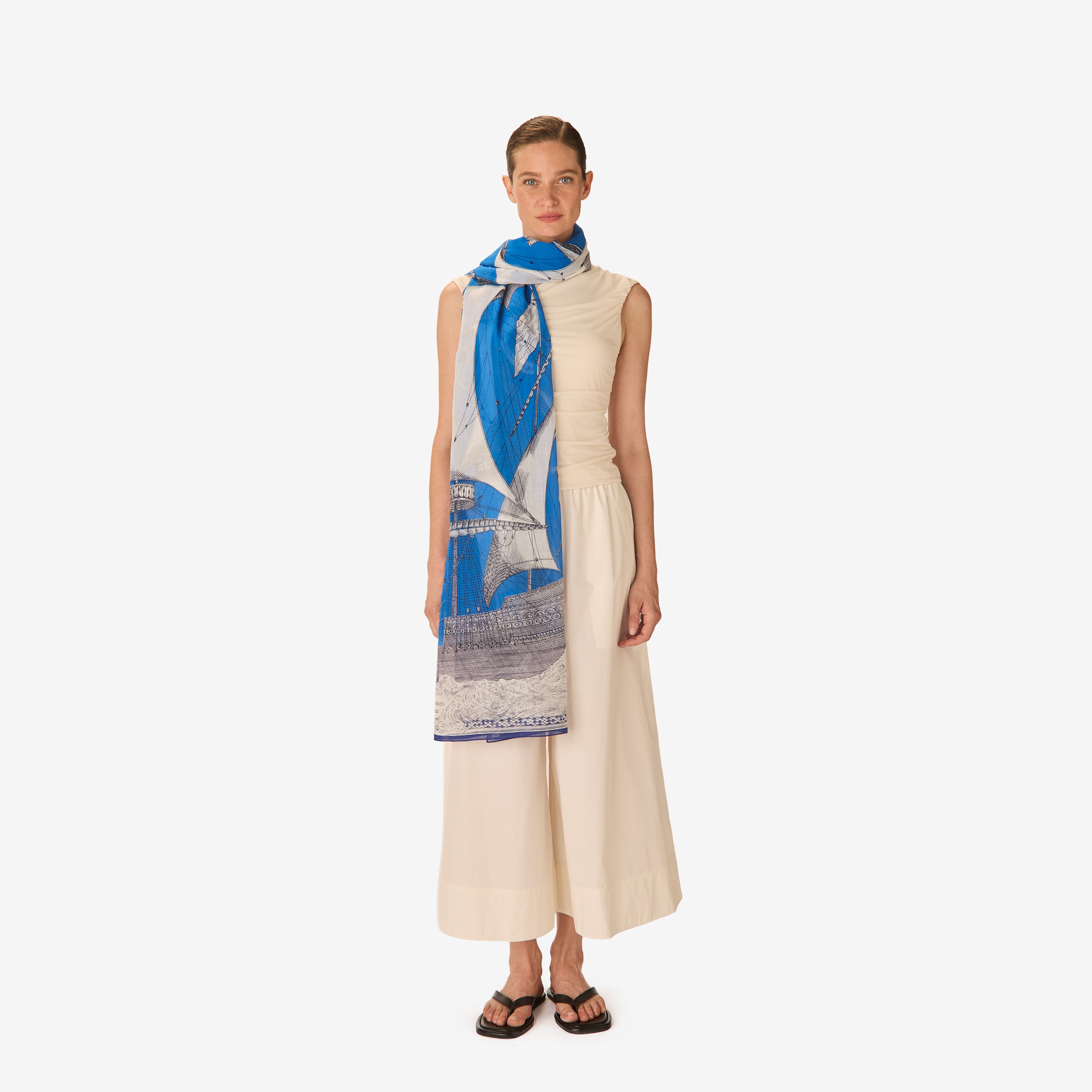 Scarf 100 - Des Rives et des Reves - Blue