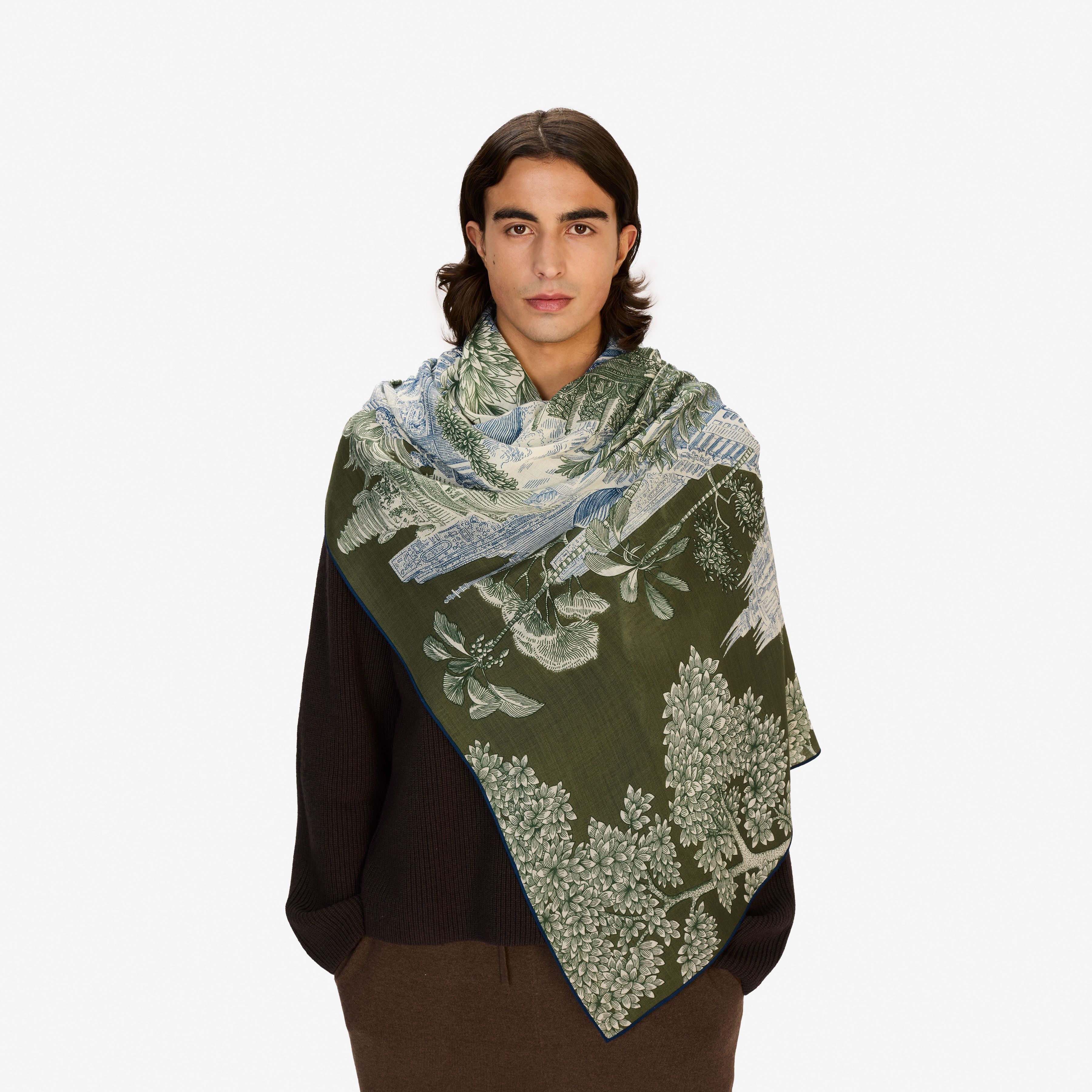 Wool Scarf 100 - Piranesi - Khaki