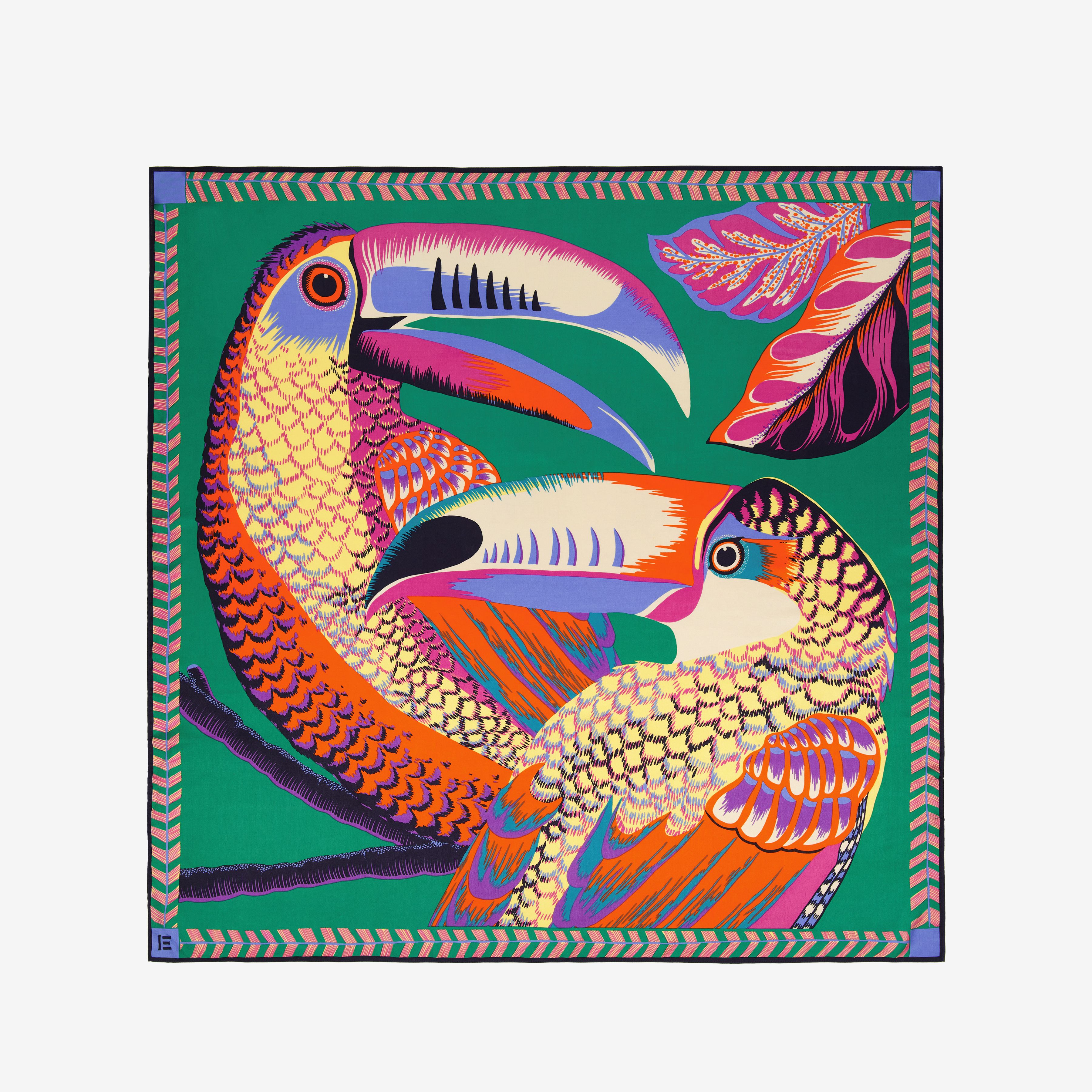 Square 130 - Toucan - Green