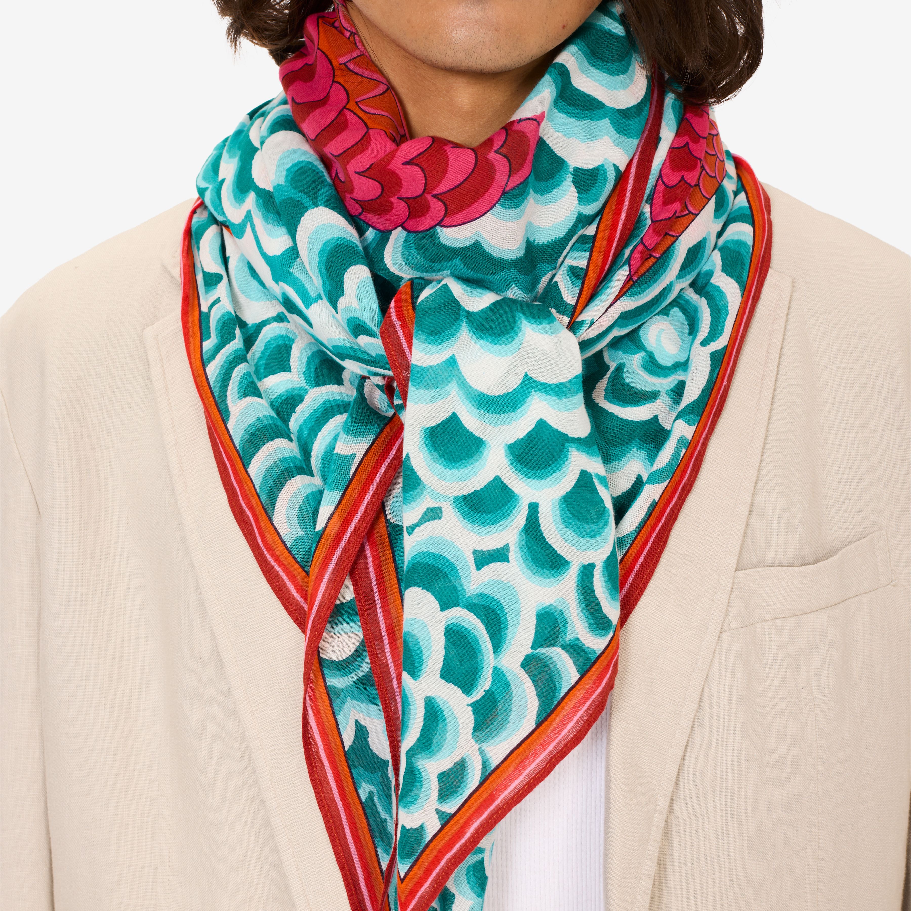 Square 130 - Dragon - Turquoise