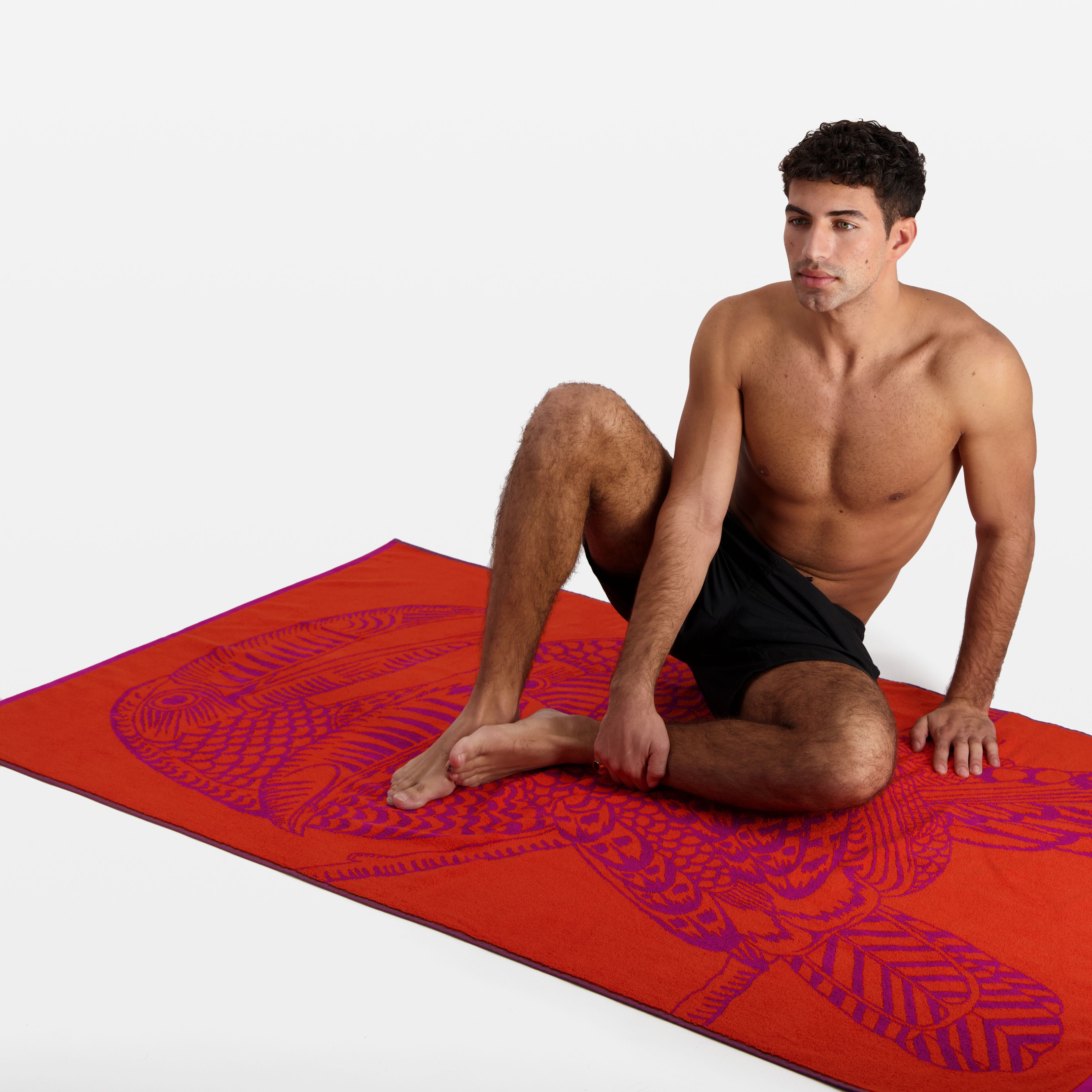 Beach Towel - Toucan - Fuchsia