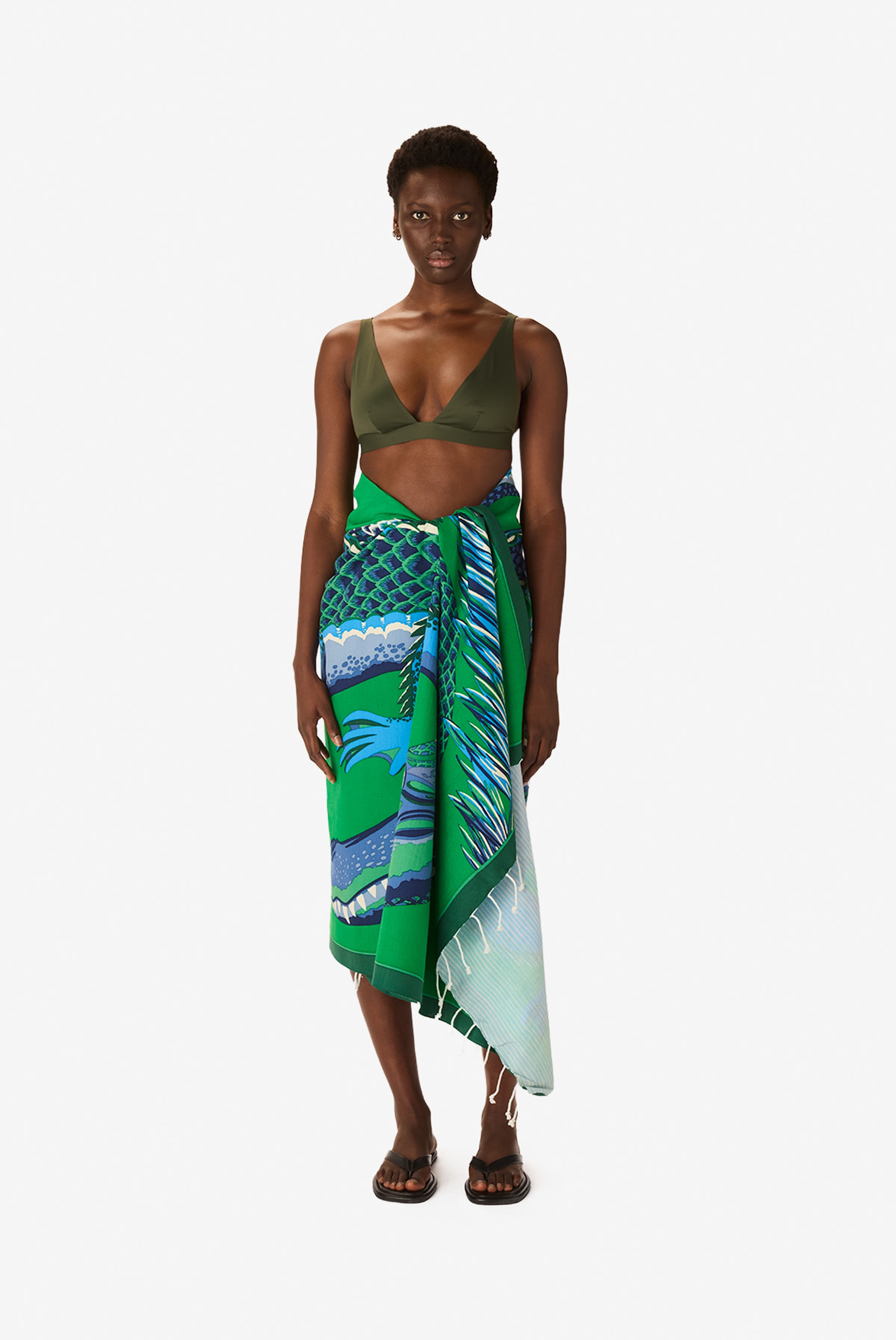 Fouta 100 - Croco - Vert