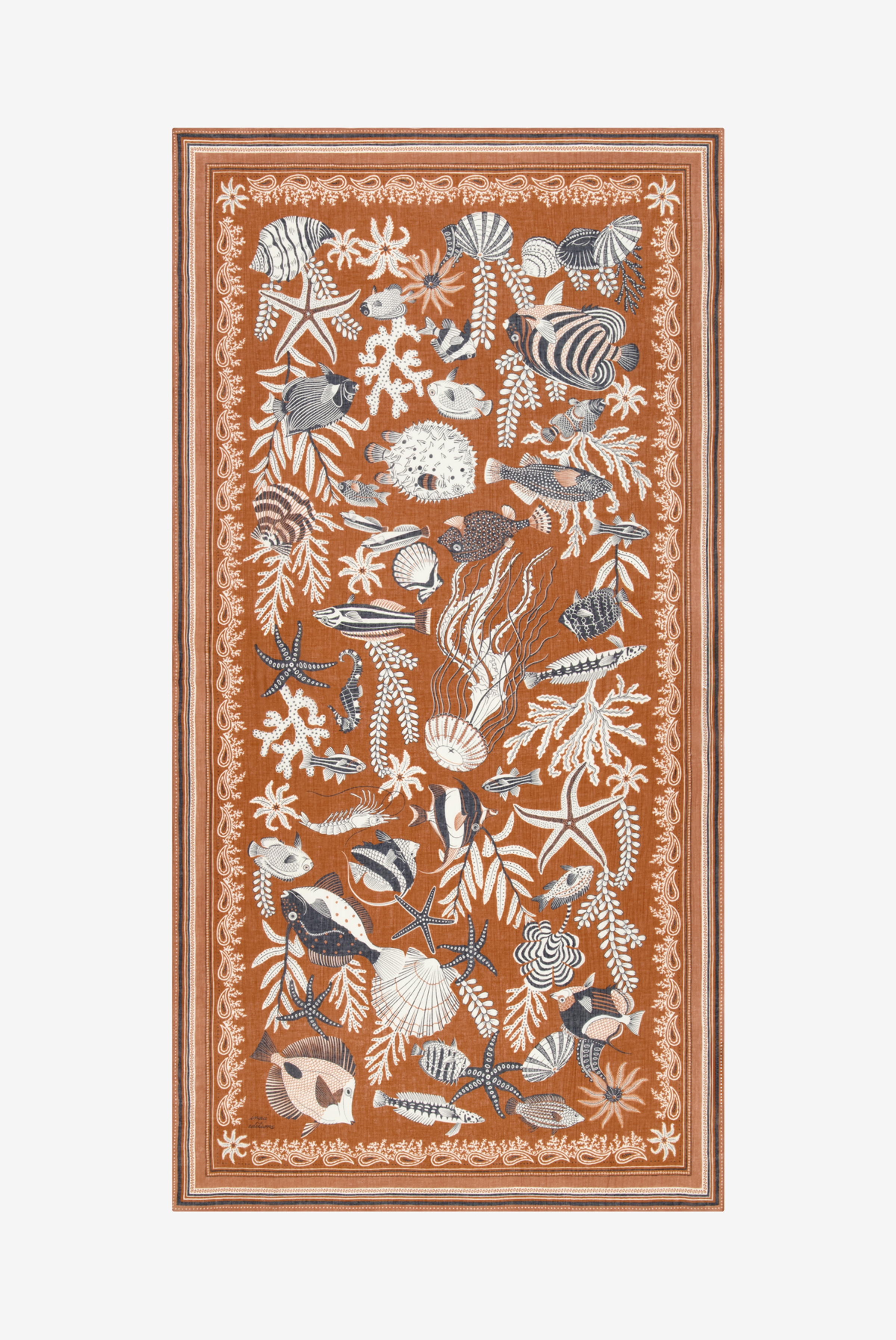 Écharpe 100 - Neptune - Mordoré