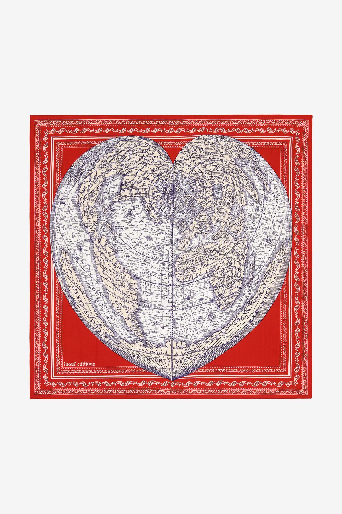 Carré 65 - Mappemonde - Rouge