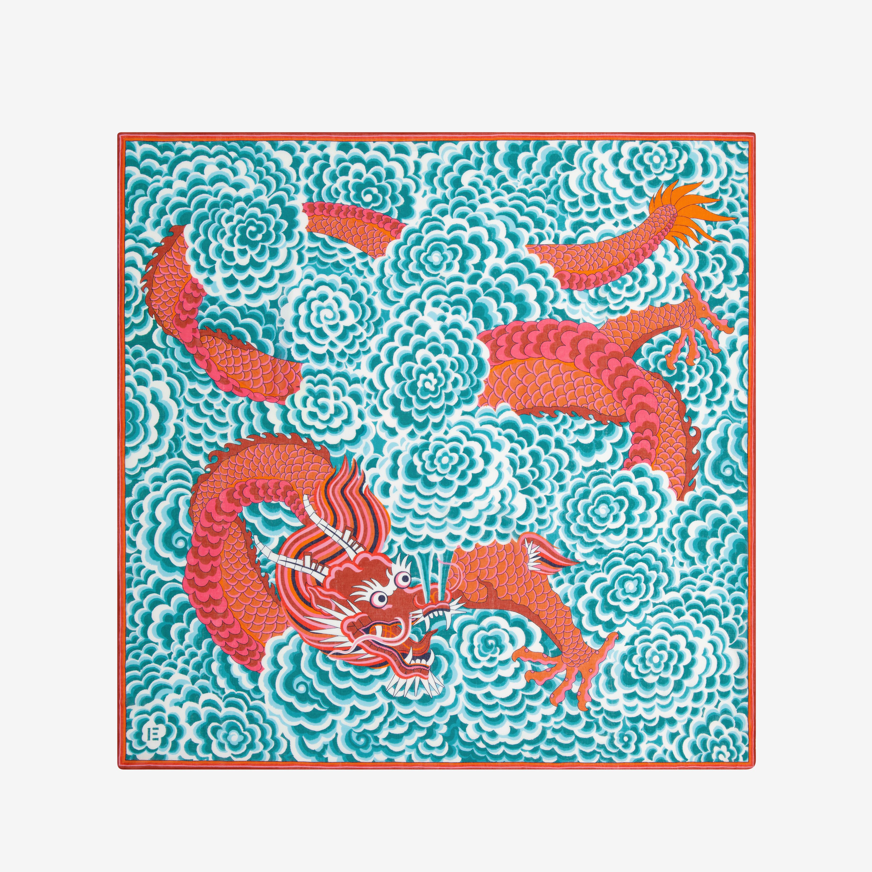 Square 130 - Dragon - Turquoise