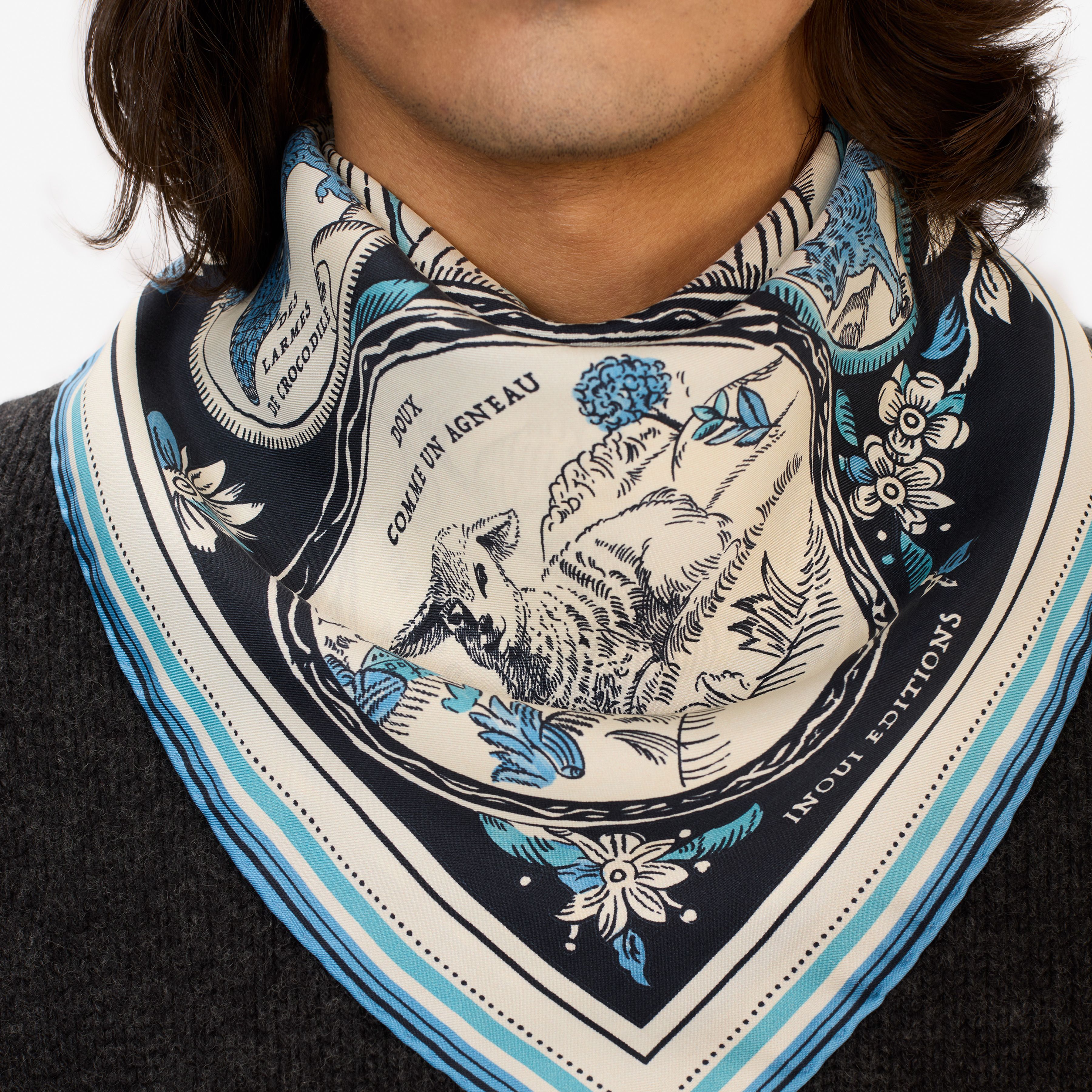 Quadratisches 70 - Chance Inoui - Marineblau