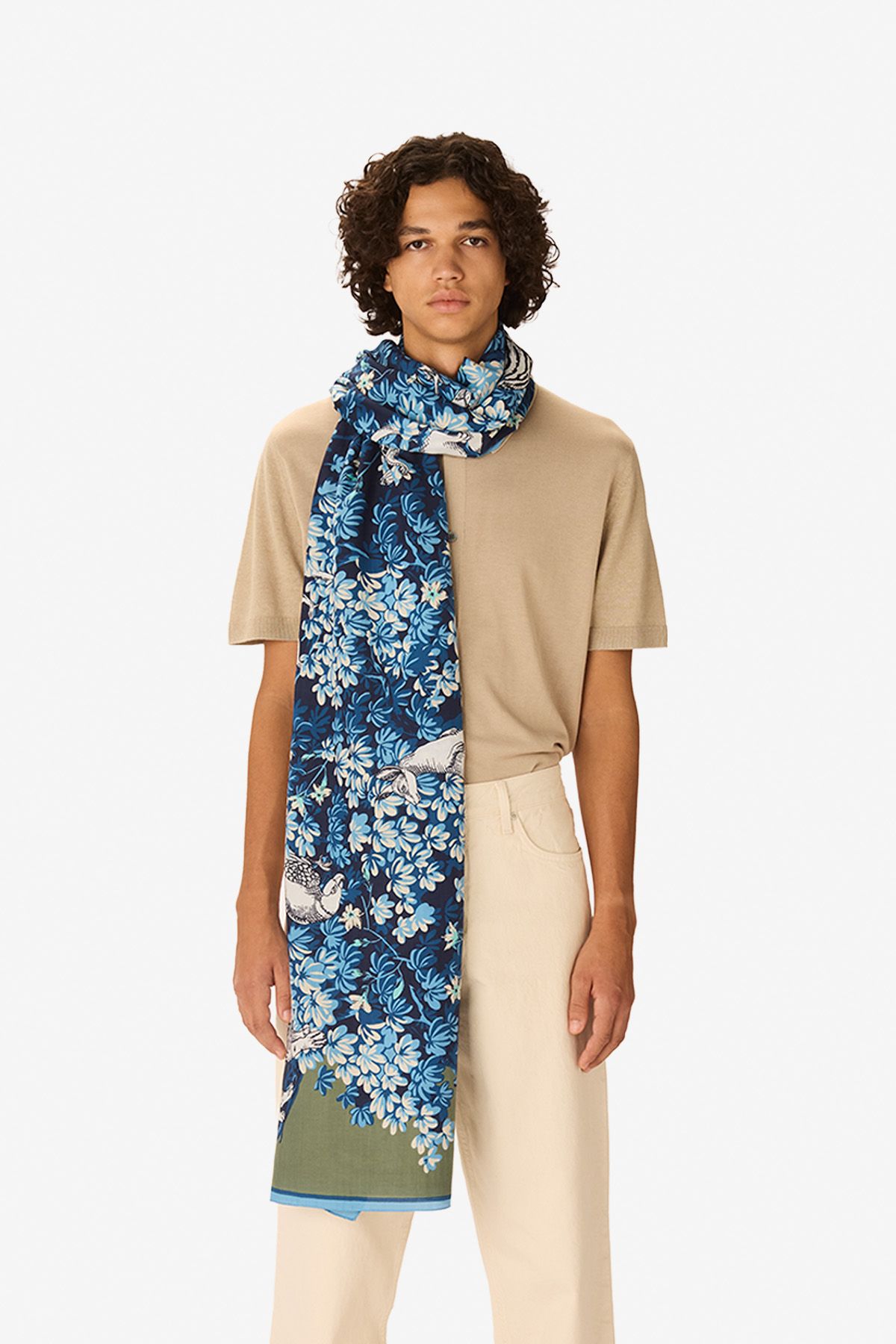 Écharpe 100 - Bestiaire - kaki