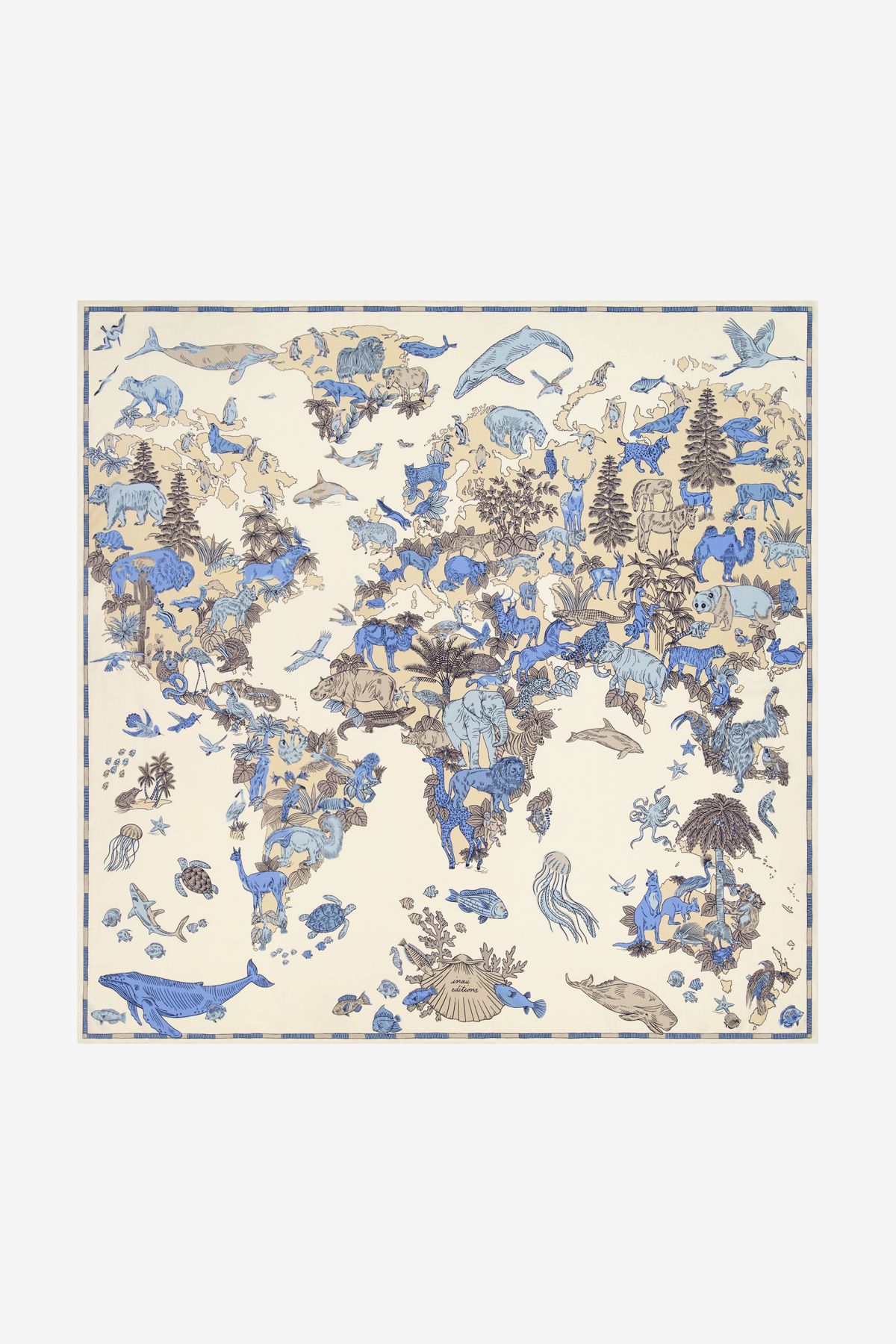 Carré 130 - Atlas - Blanc