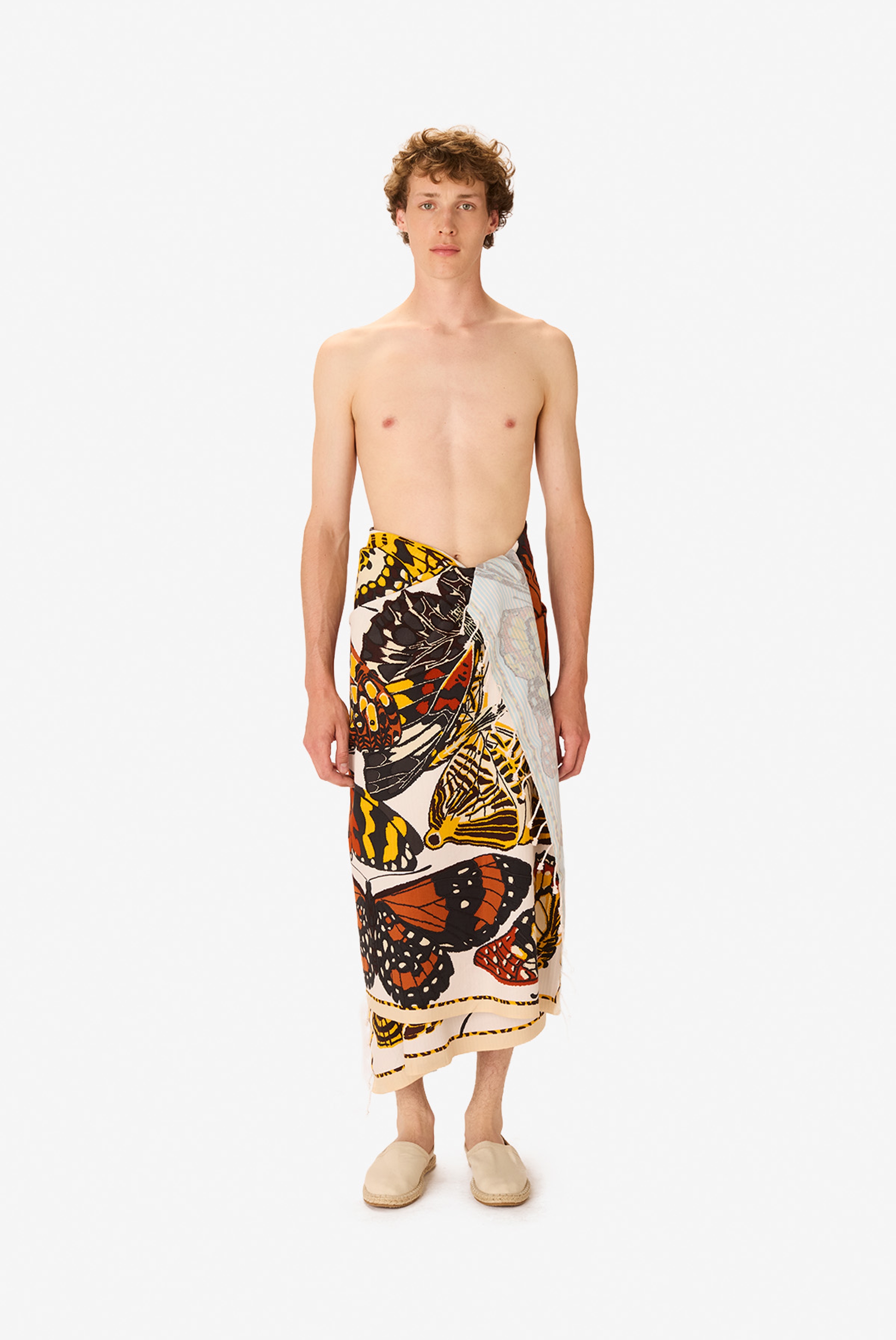 Fouta 100 - Papillons - Nude