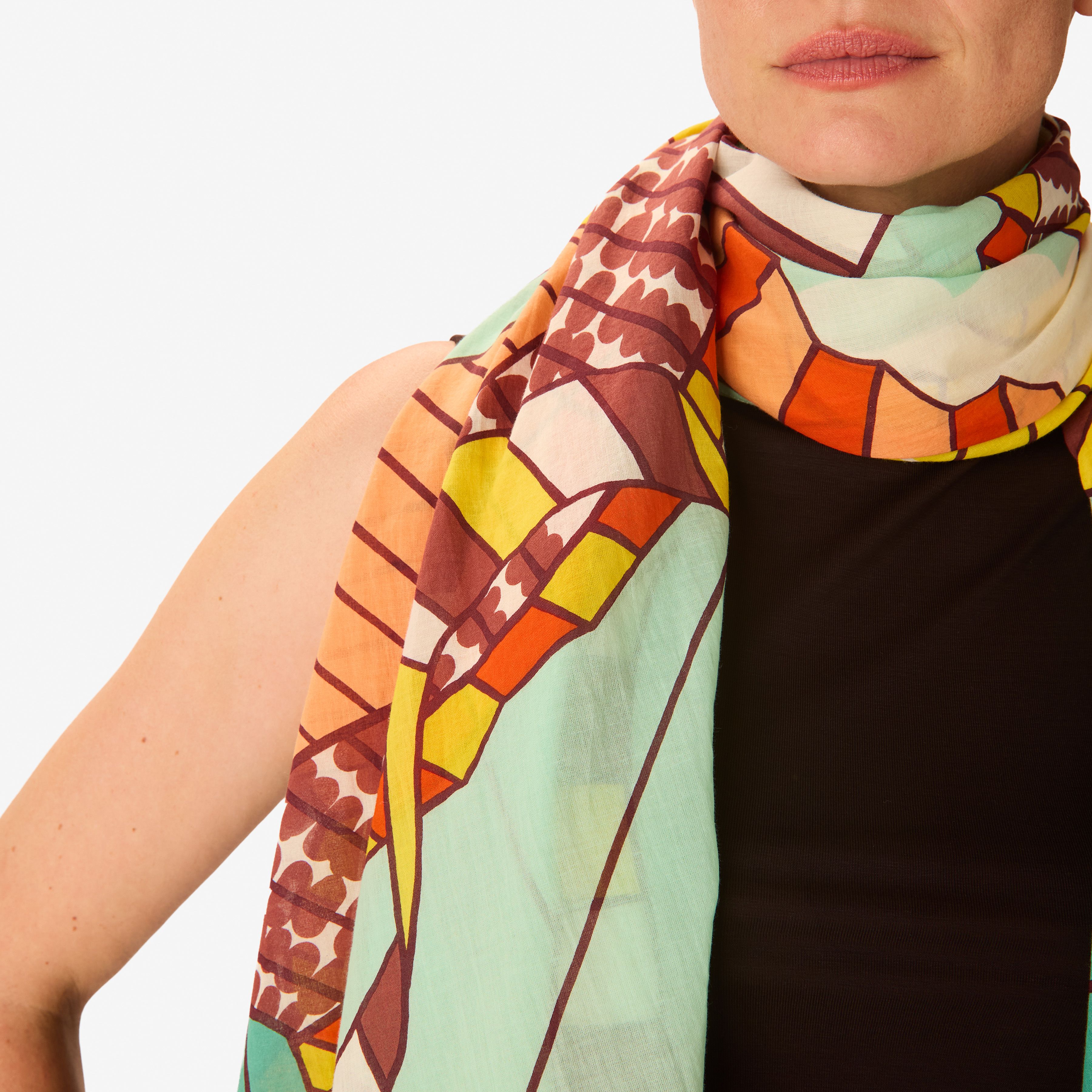 Ciarpe 100 - Cerfs Volants - Blu Turchese