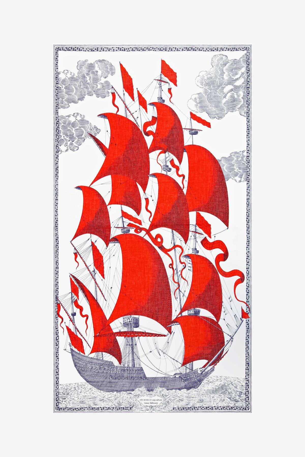 Écharpe 100 - Des Rives et des Reves - Rouge