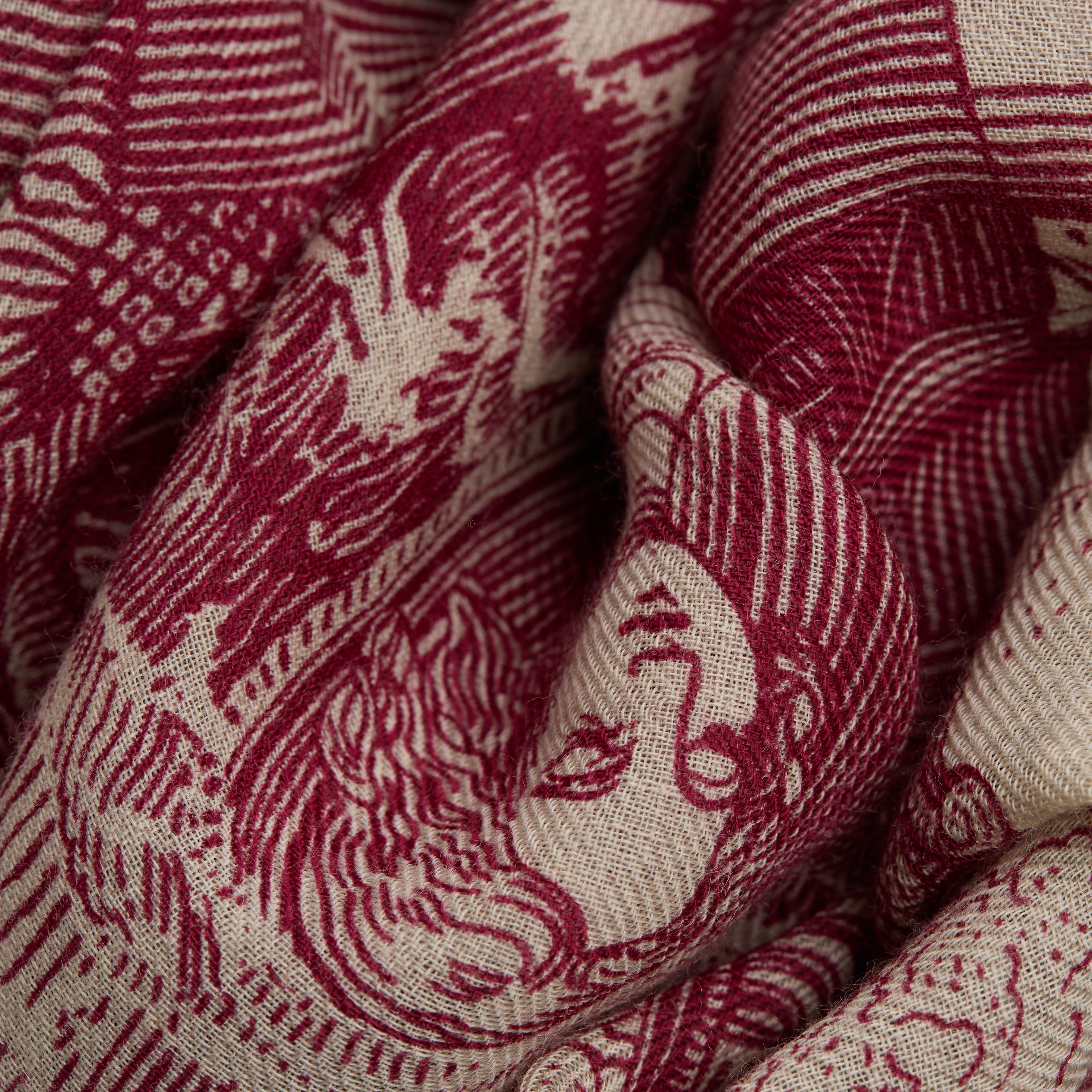 Wool Scarf 100 - Piranesi - Red