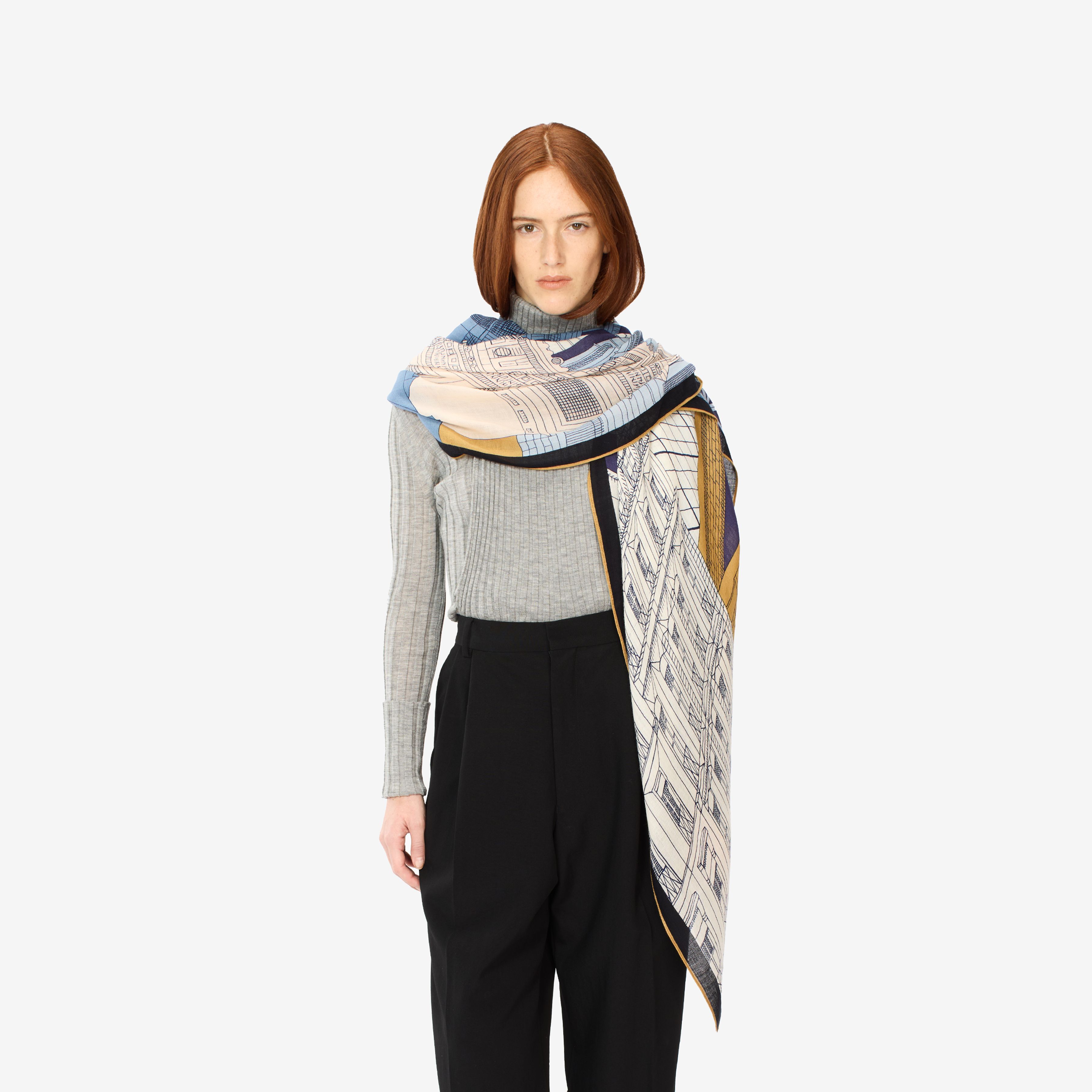 Scarf 100 - Paris - Navy