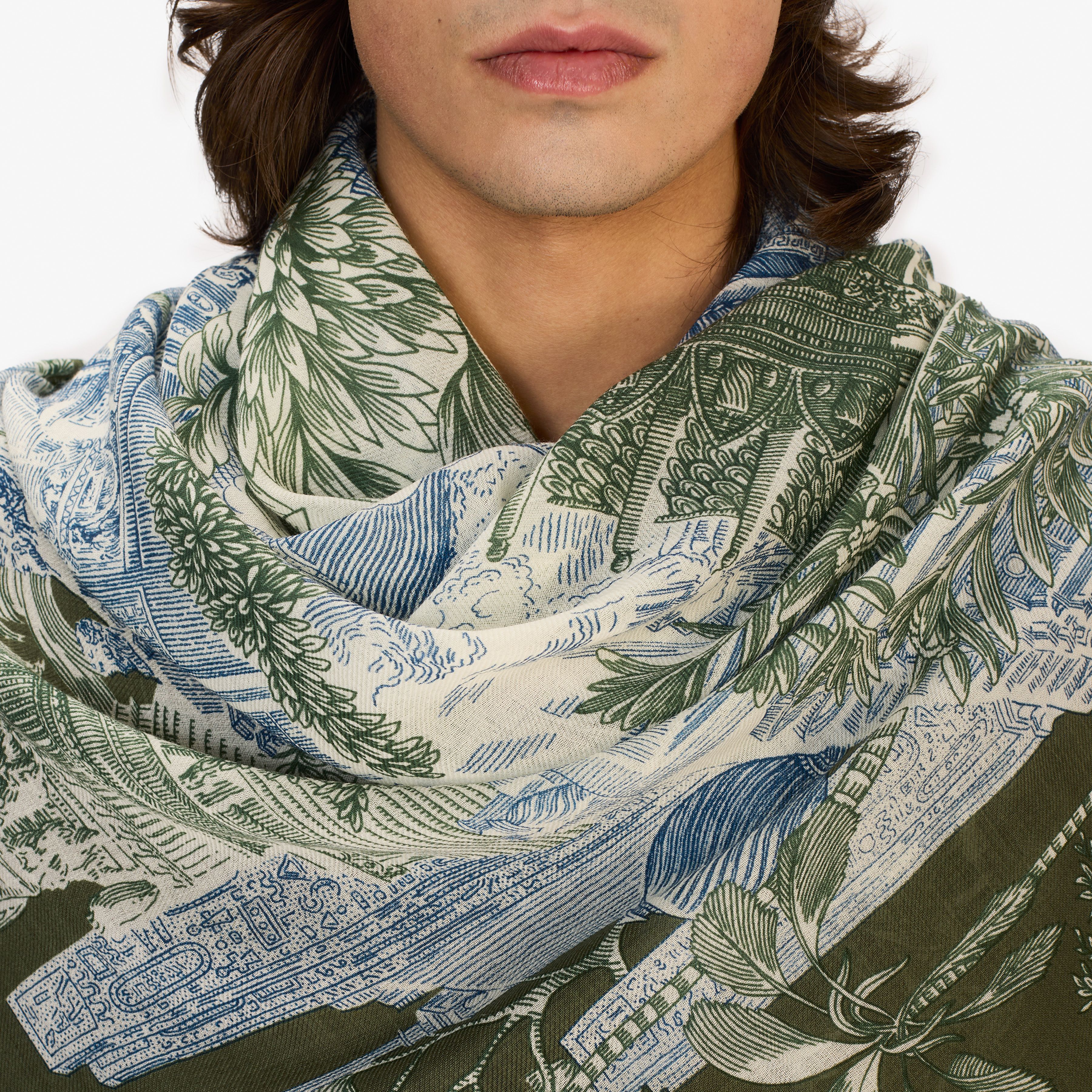 Wool Scarf 100 - Piranesi - Khaki