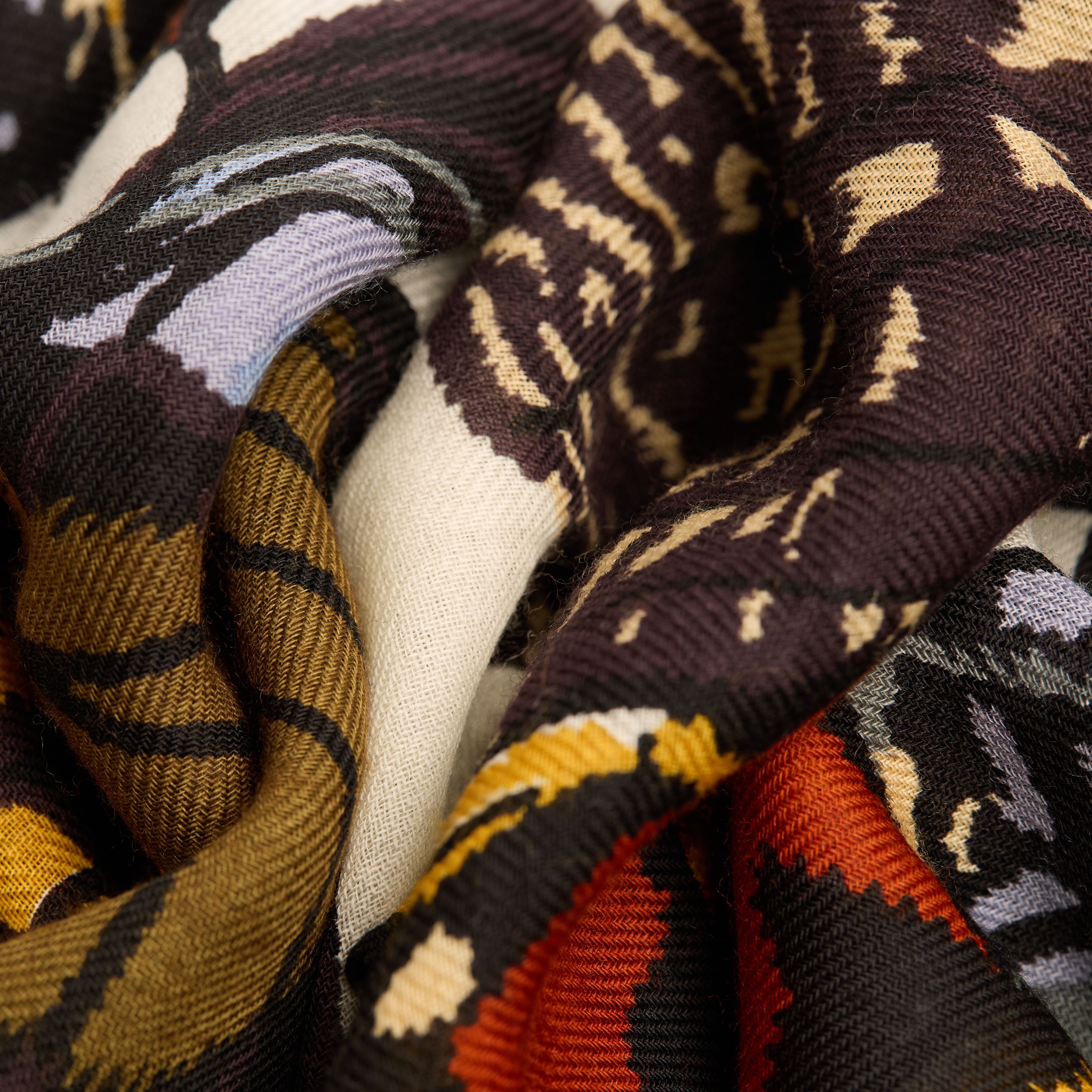 Écharpe 70 - Papillons - Blanc