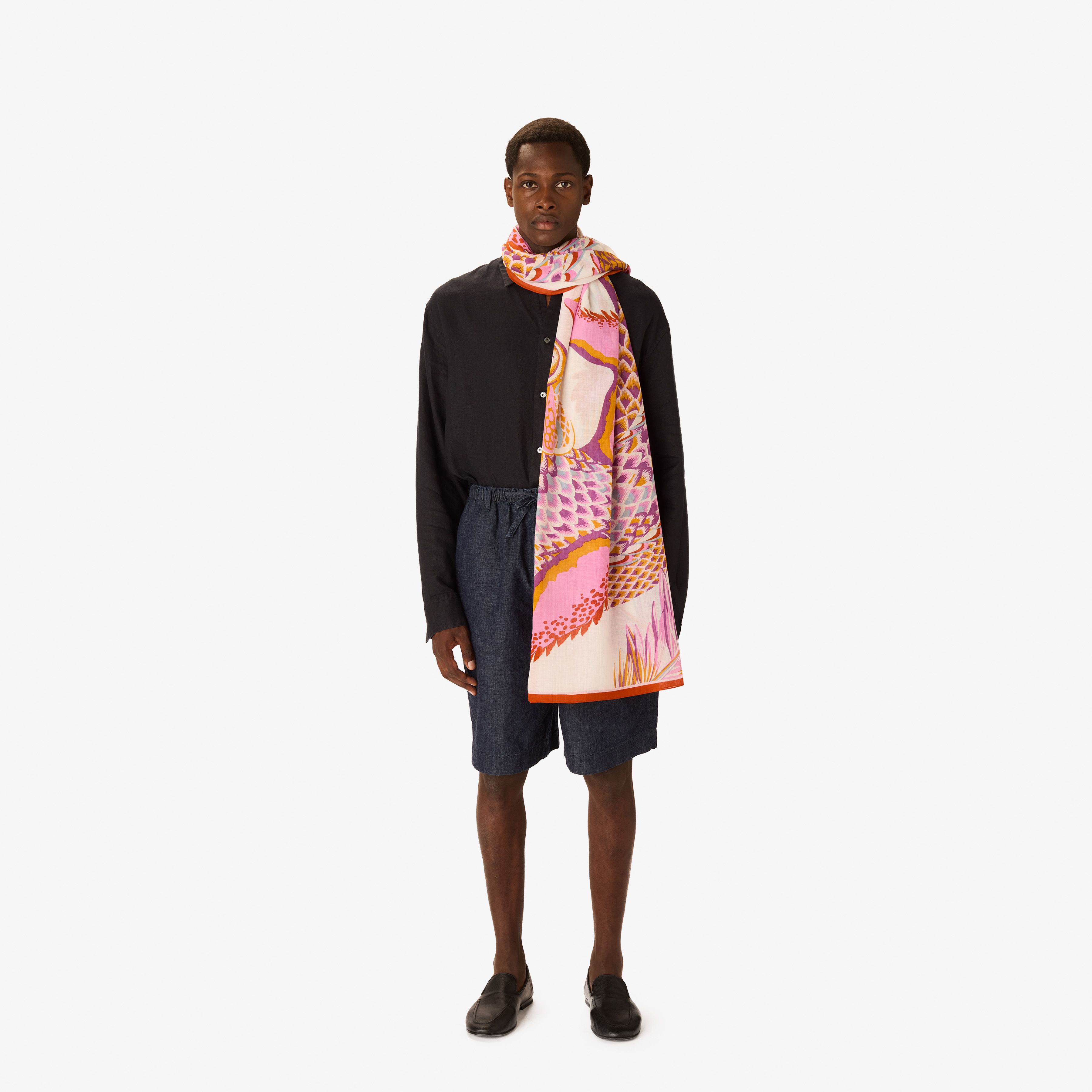 Scarf 100 - Croco - White