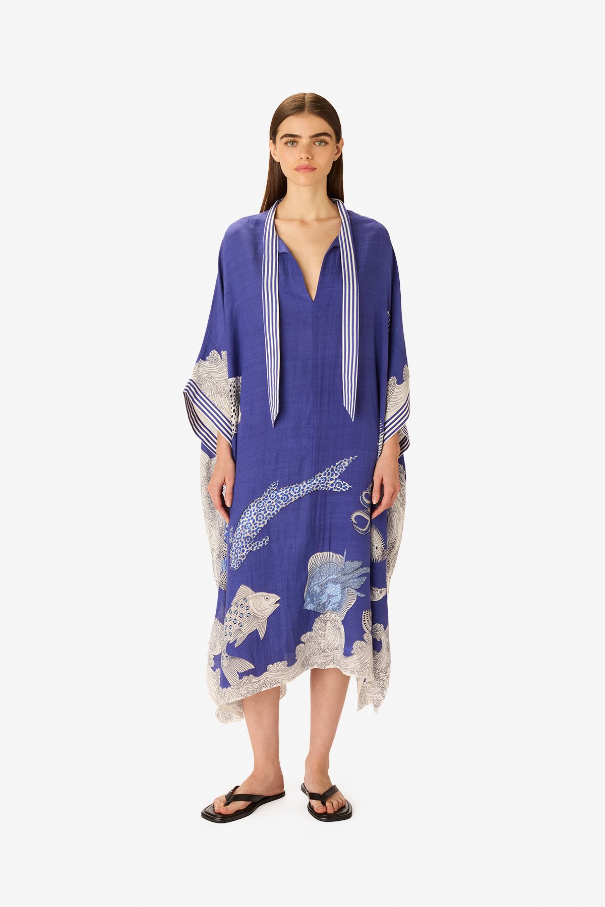 Kaftan Long – Poseidon – Bleu Marine