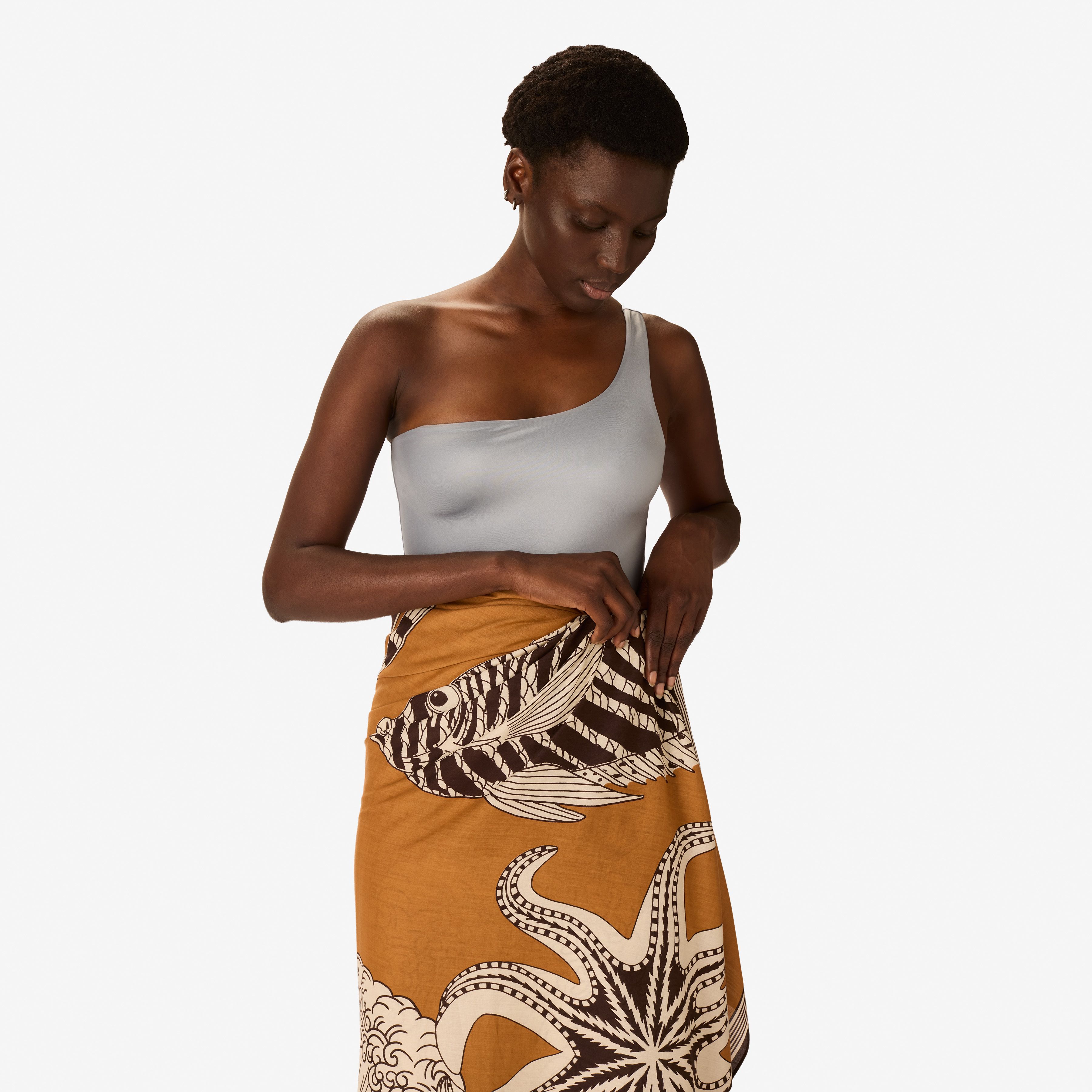 Bufanda 100 - Vague - Marrón dorado