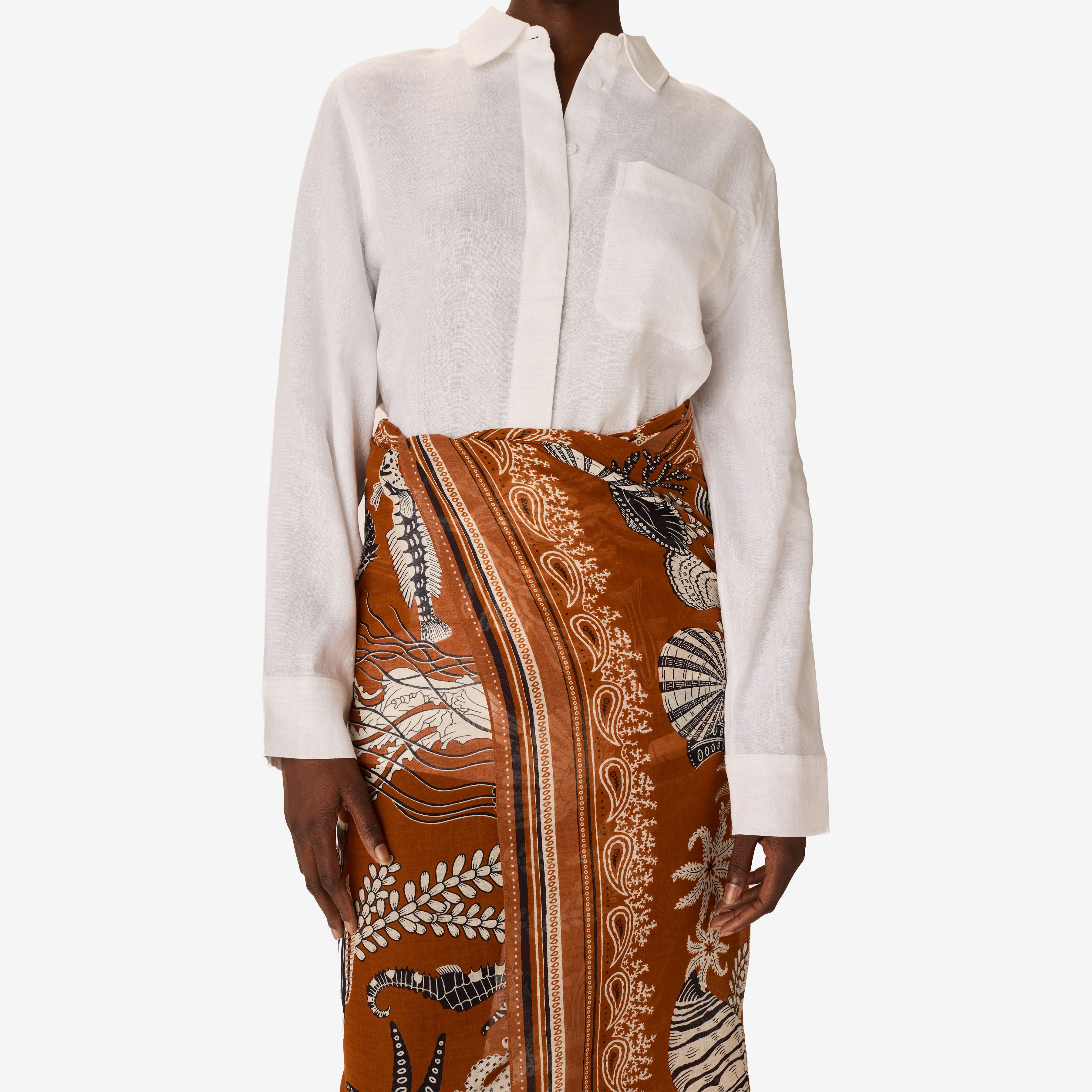 Écharpe 100 - Neptune - Mordoré