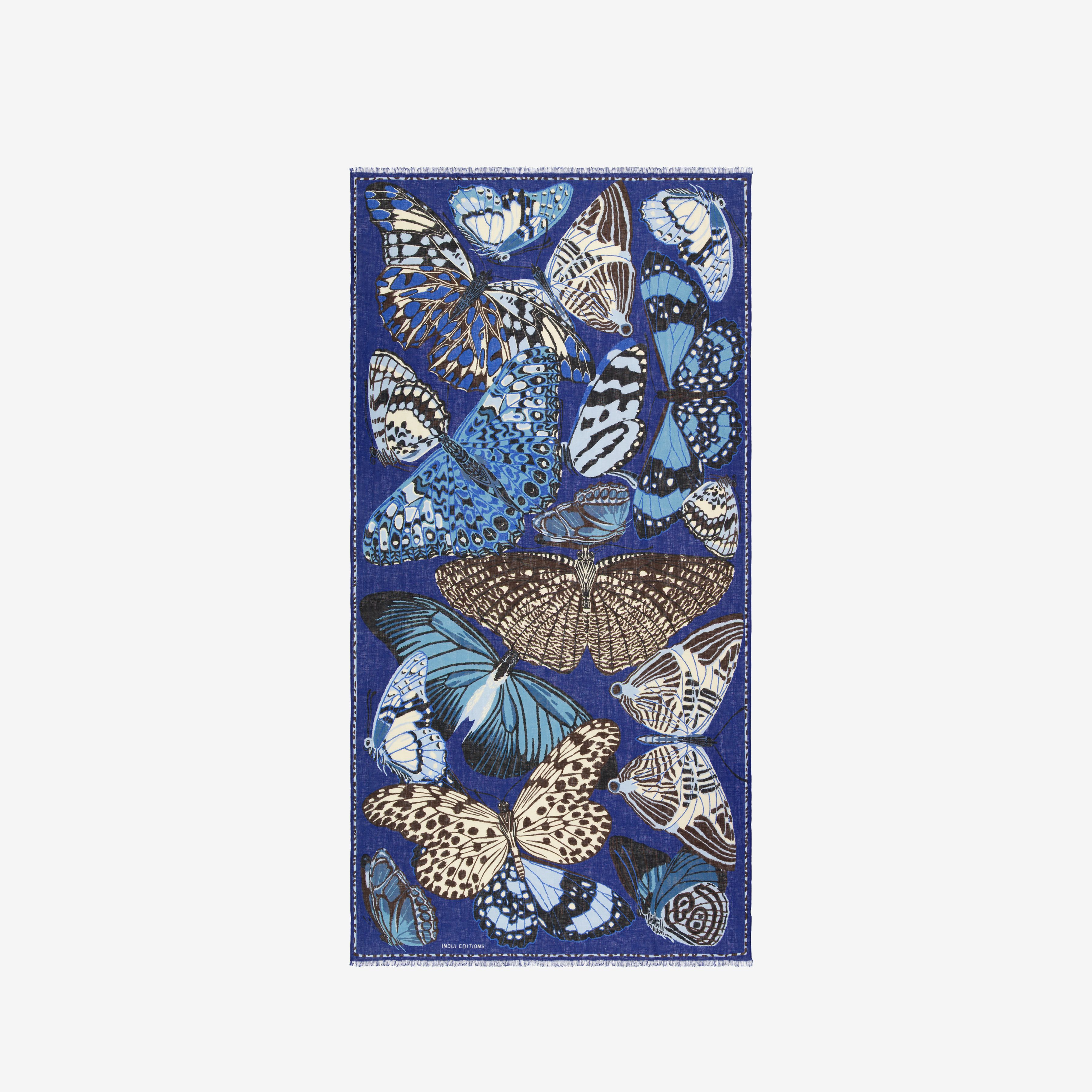 Scarf 100 - Papillons - Navy