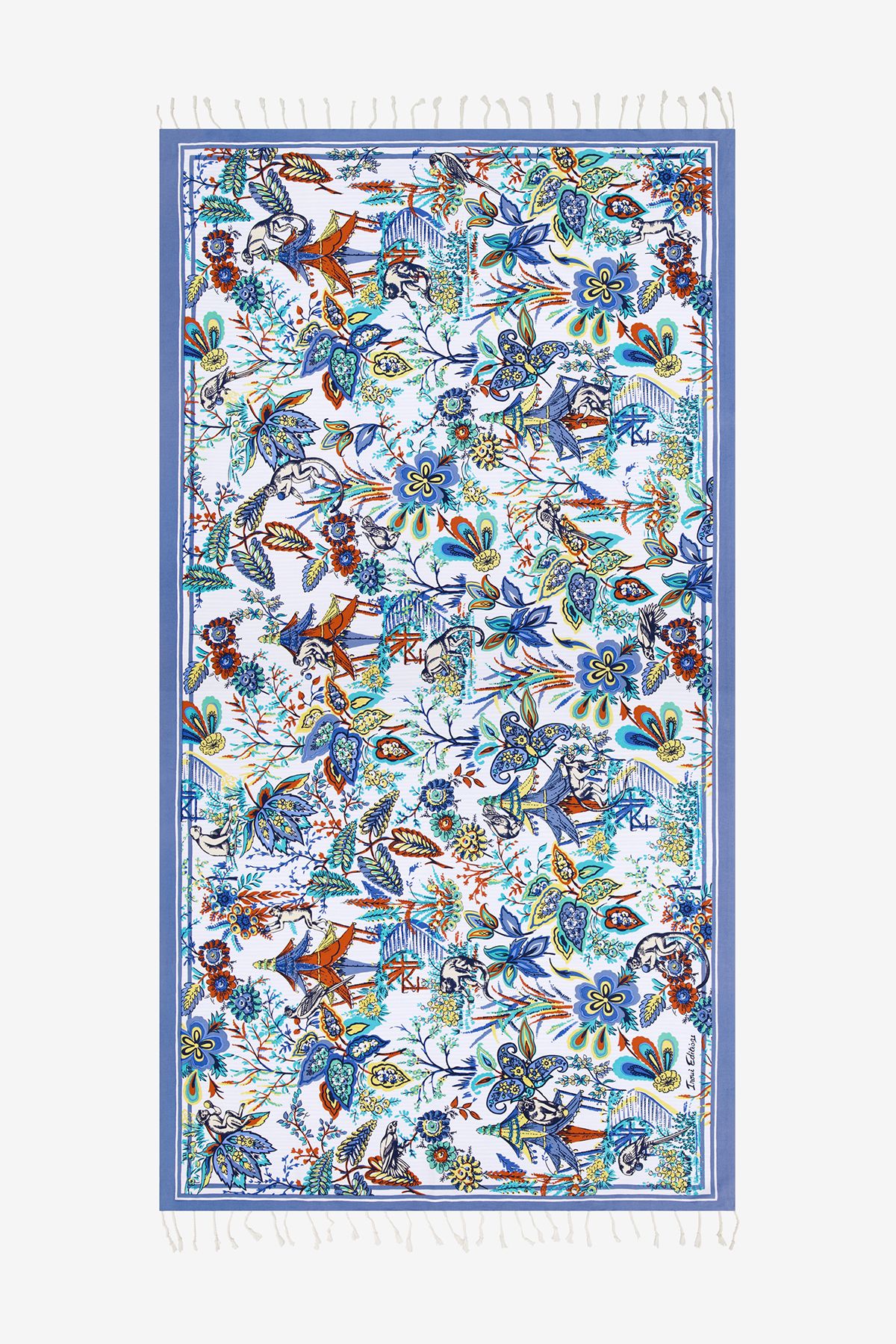 Fouta 100 - Pagode - Bleu