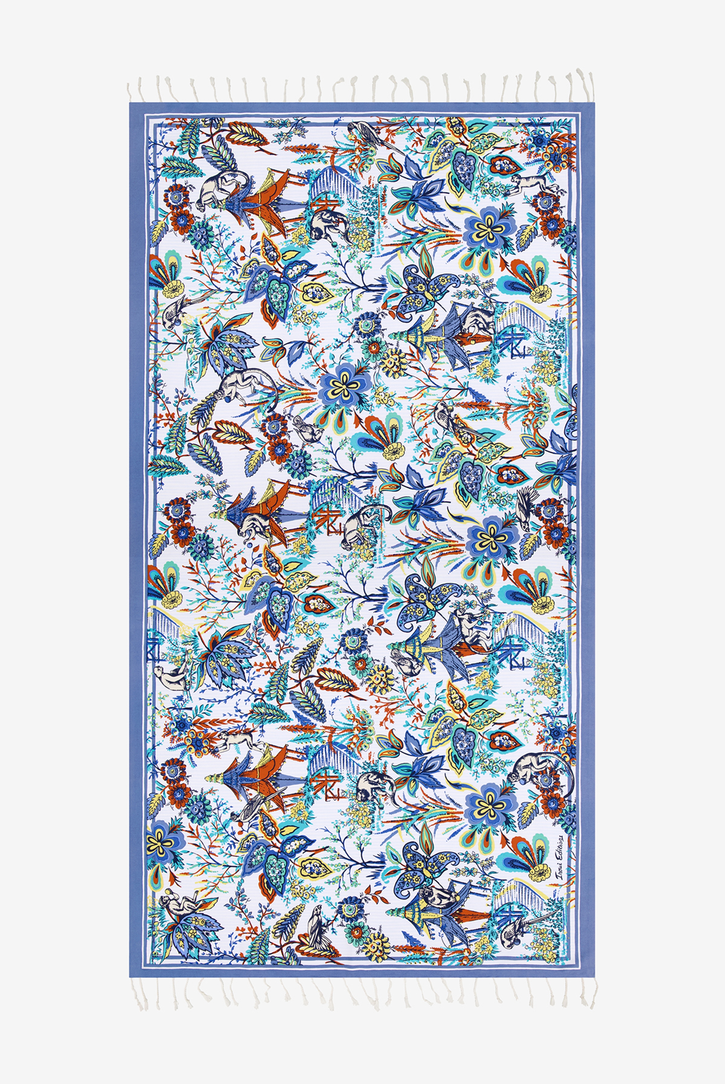 Fouta 100 - Pagode - Bleu