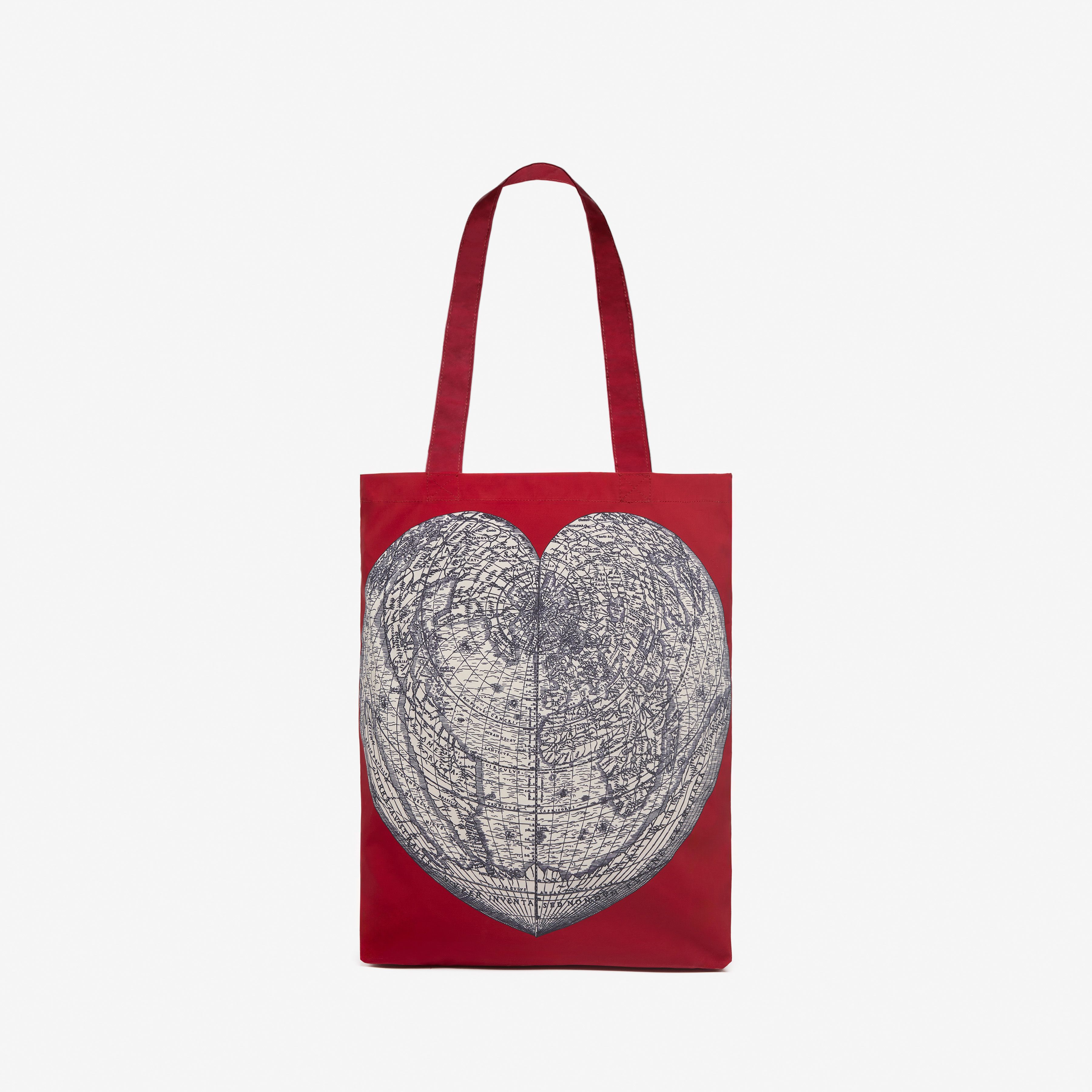 Shopper Bag - Mappemonde - Red