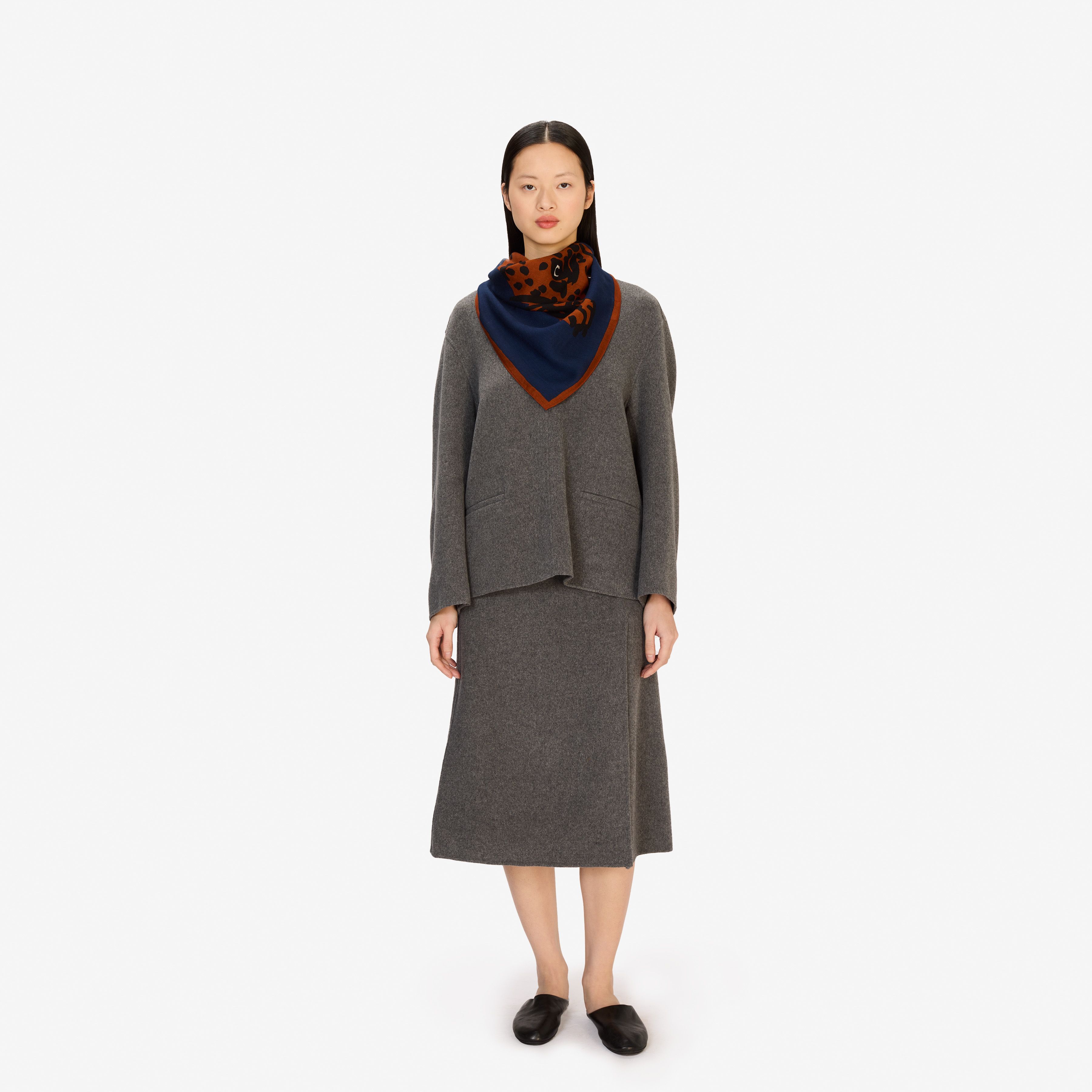 Square 100 - Feline - Blue