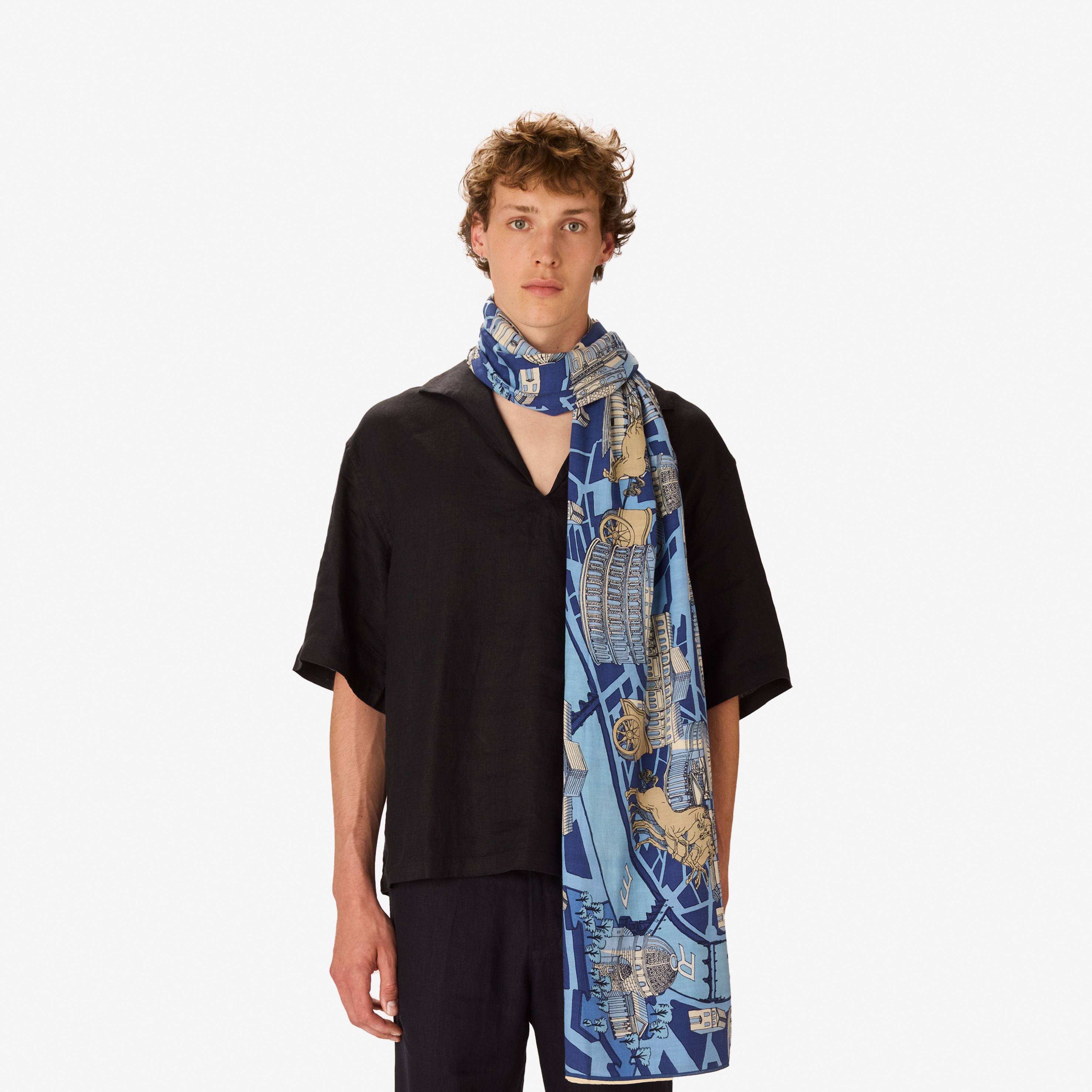 Écharpe 100 - Rome - Bleu