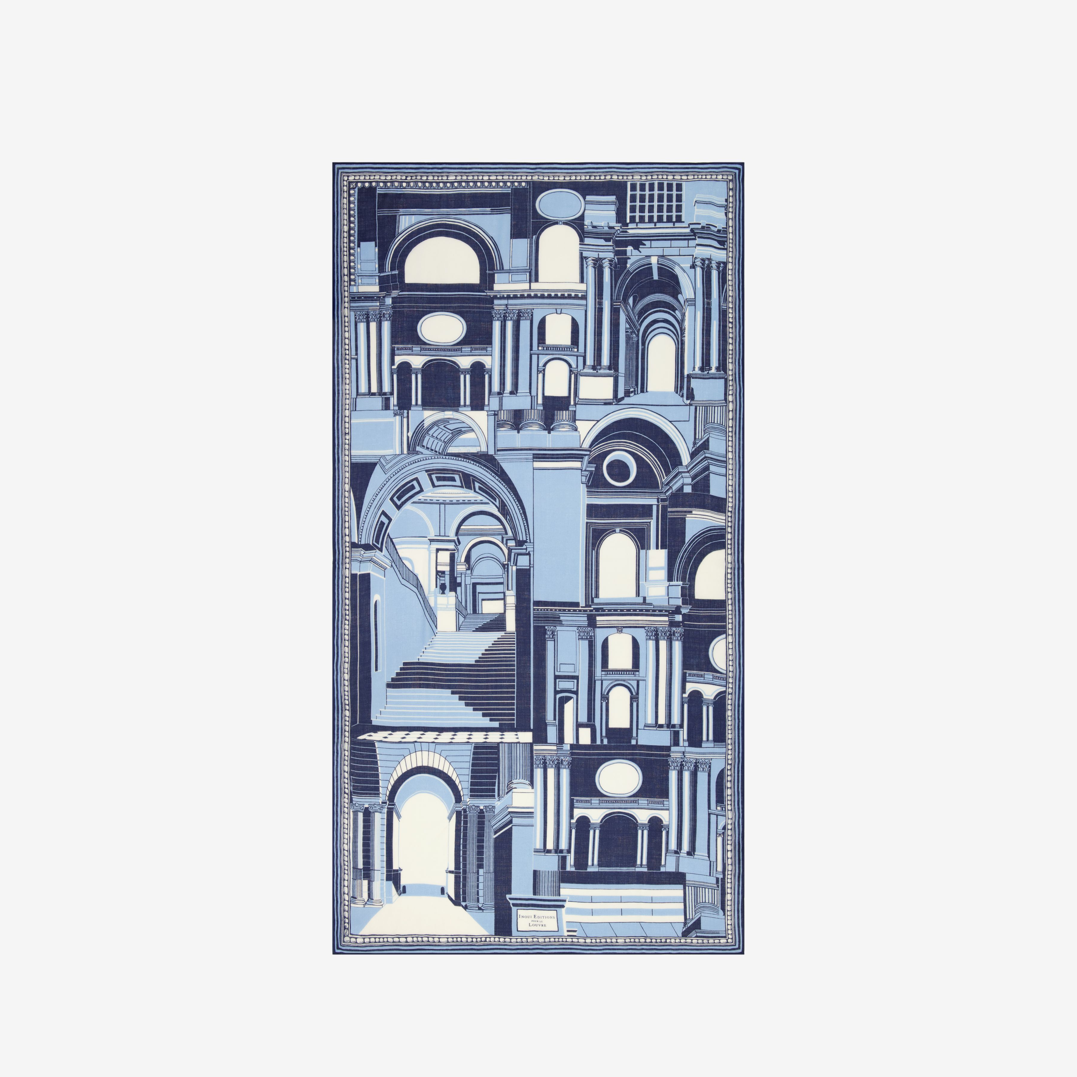 Sciarpa 100 - Architecture - Blu