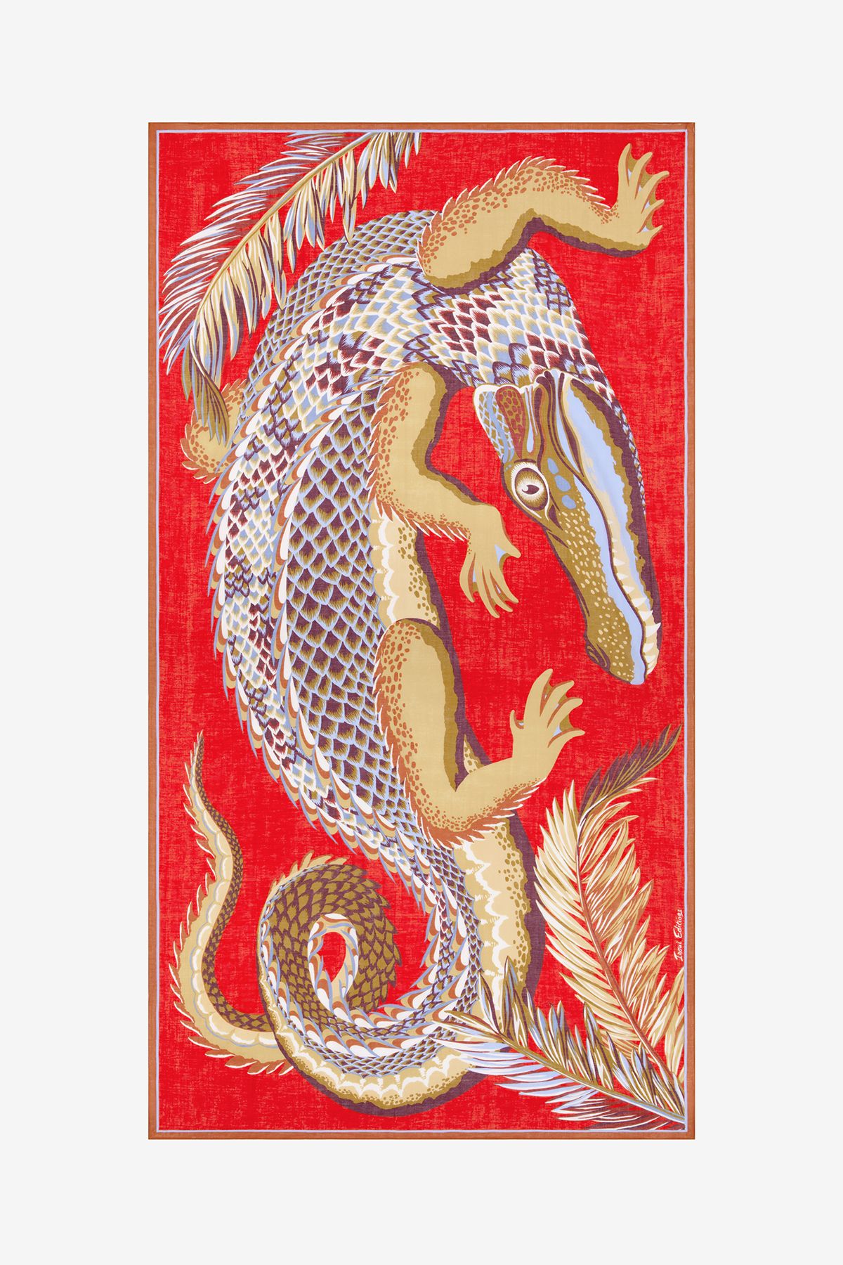 Écharpe 100 - Croco - Rouge