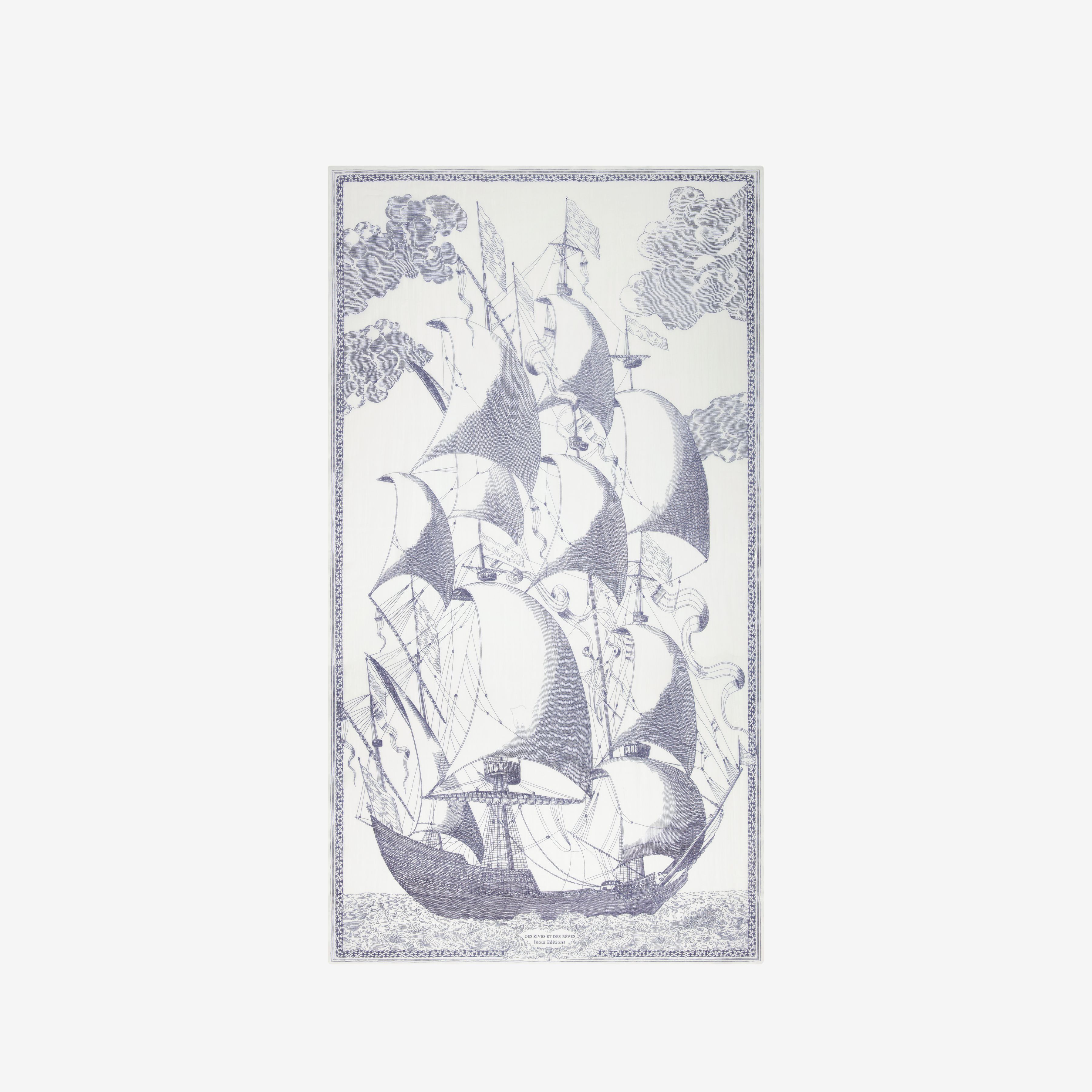 Scarf 100 - Des Rives Et Des Reves - White