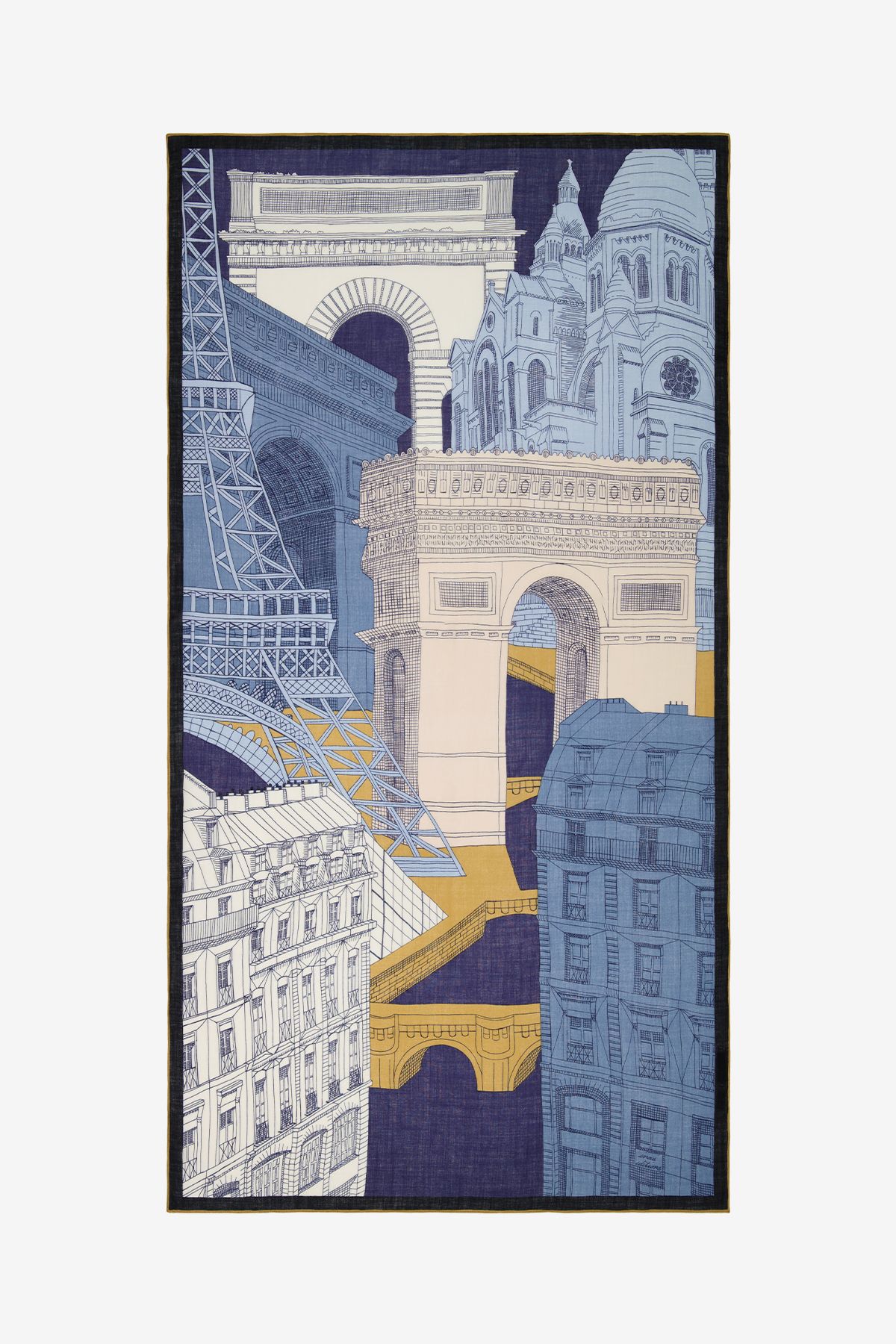 Écharpe 100 - Paris - Bleu Marine