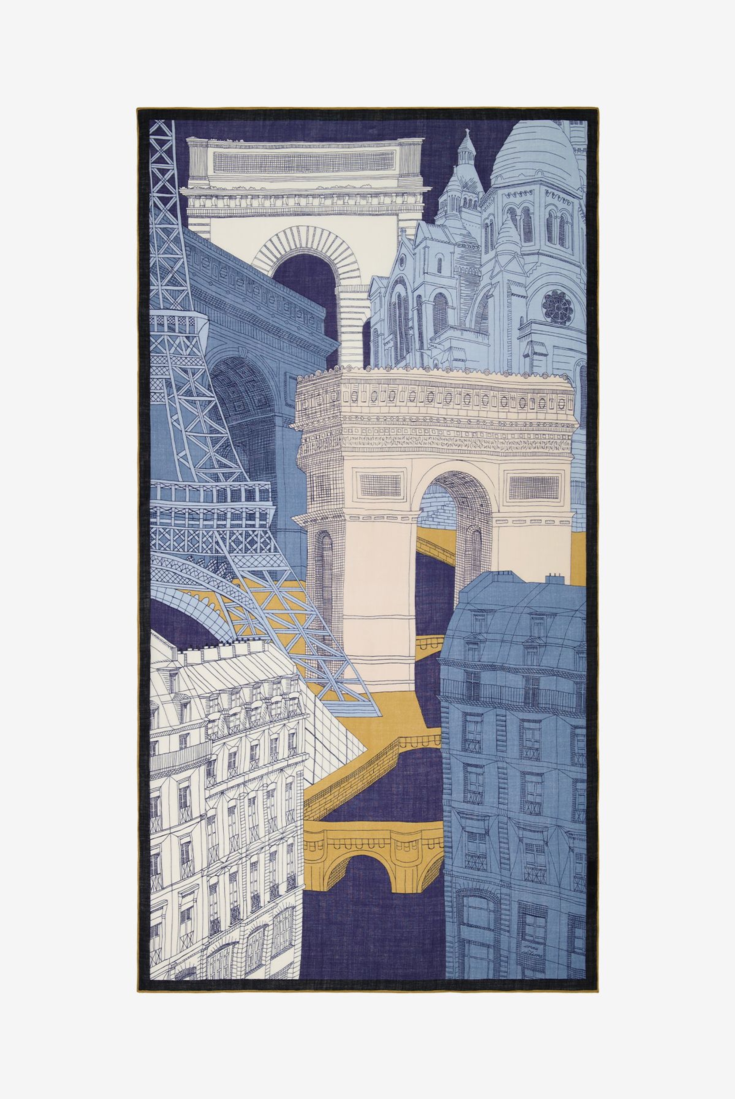 Écharpe 100 - Paris - Bleu Marine