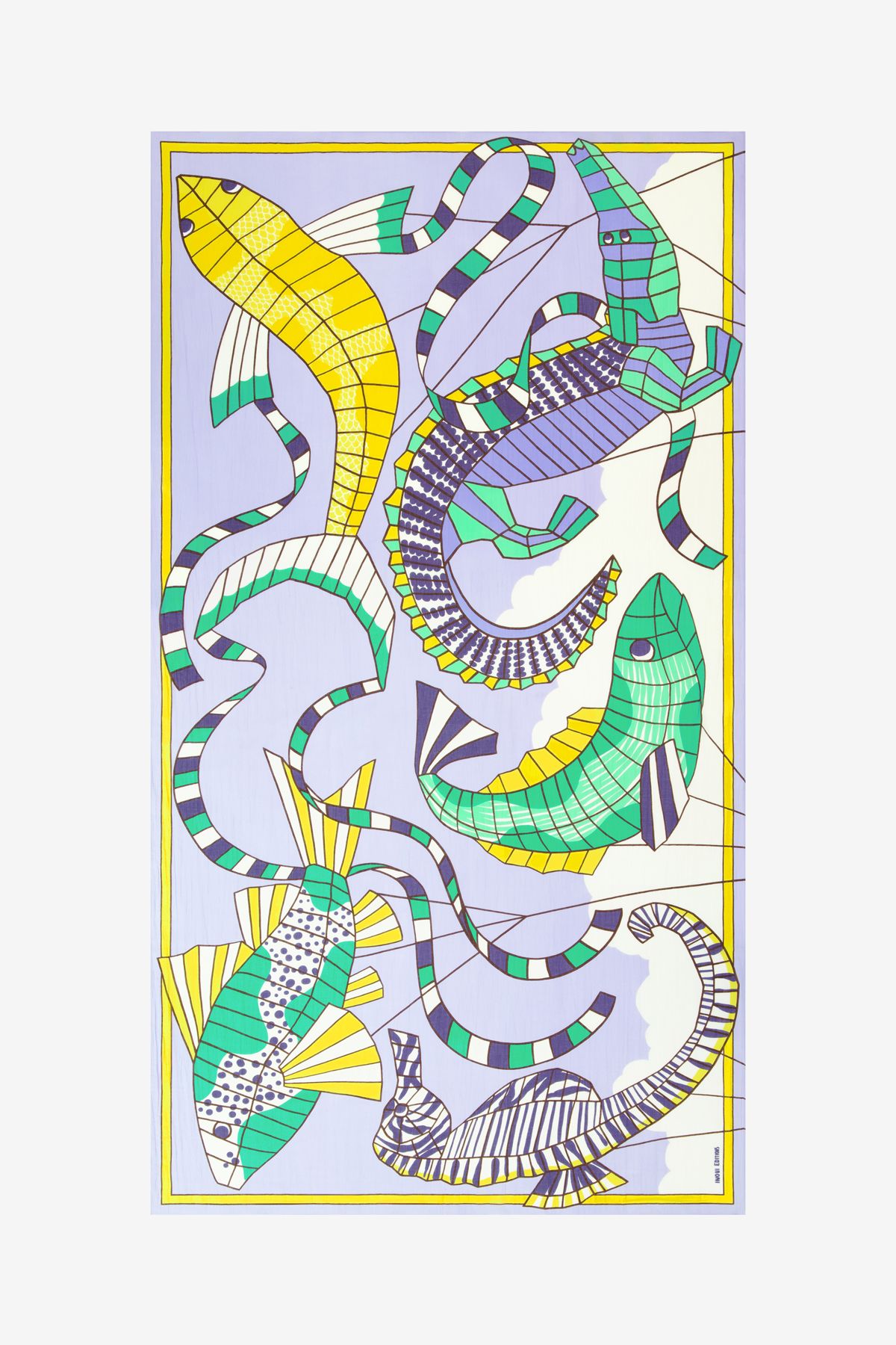 Écharpe 100 - Cerfs Volants - Parme