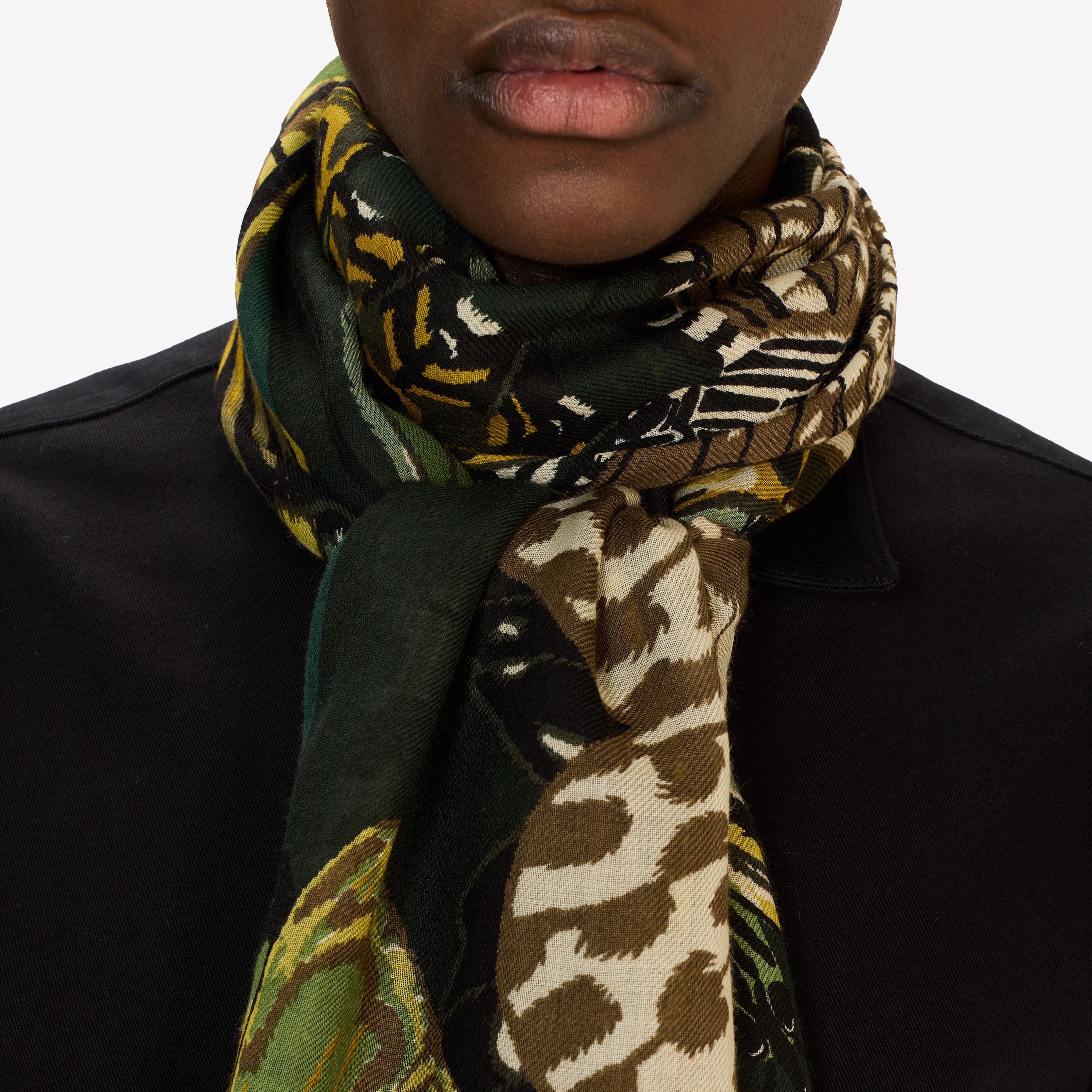 Scarf 70 - Papillons - Emerald