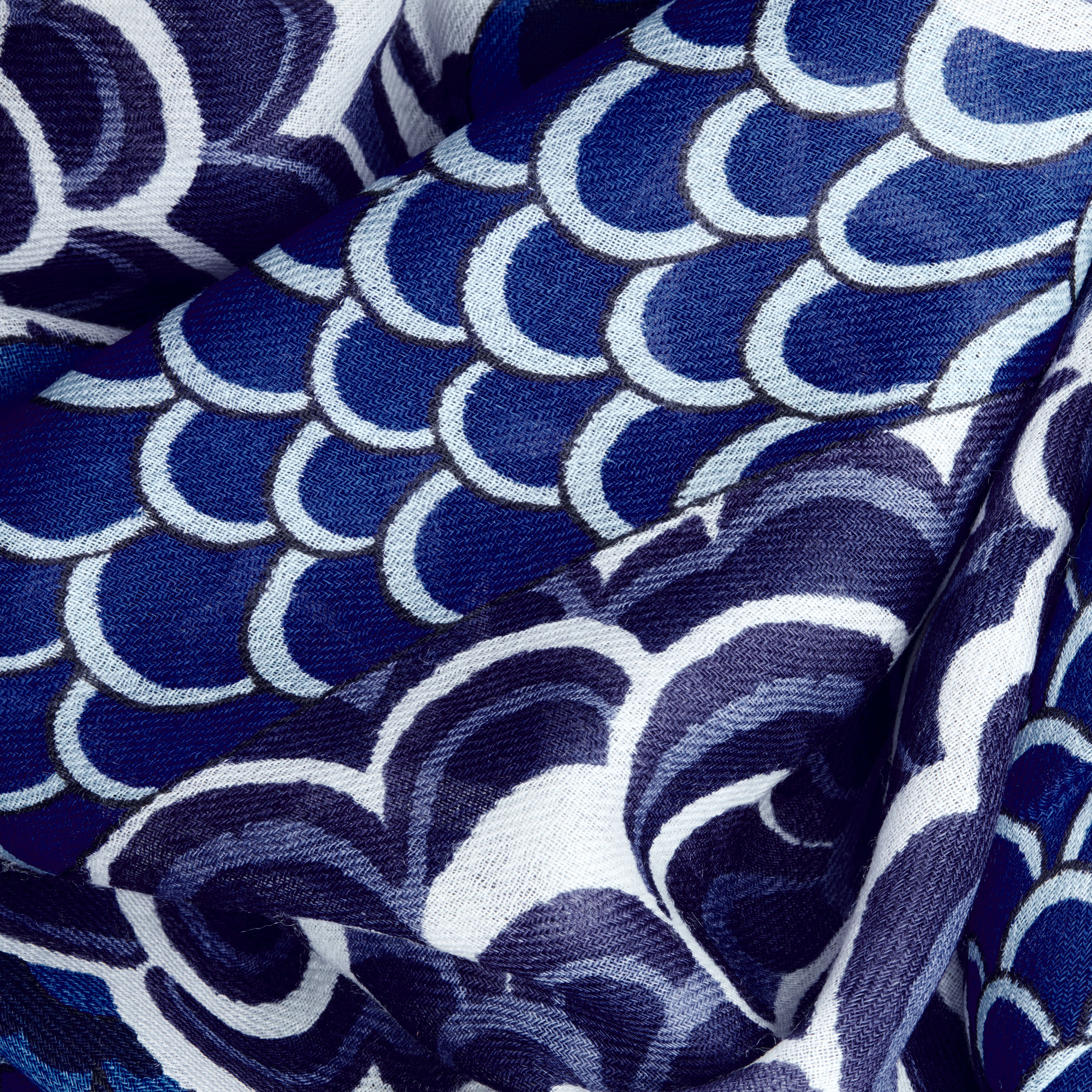 Scarf 70 - Dragon - Blue