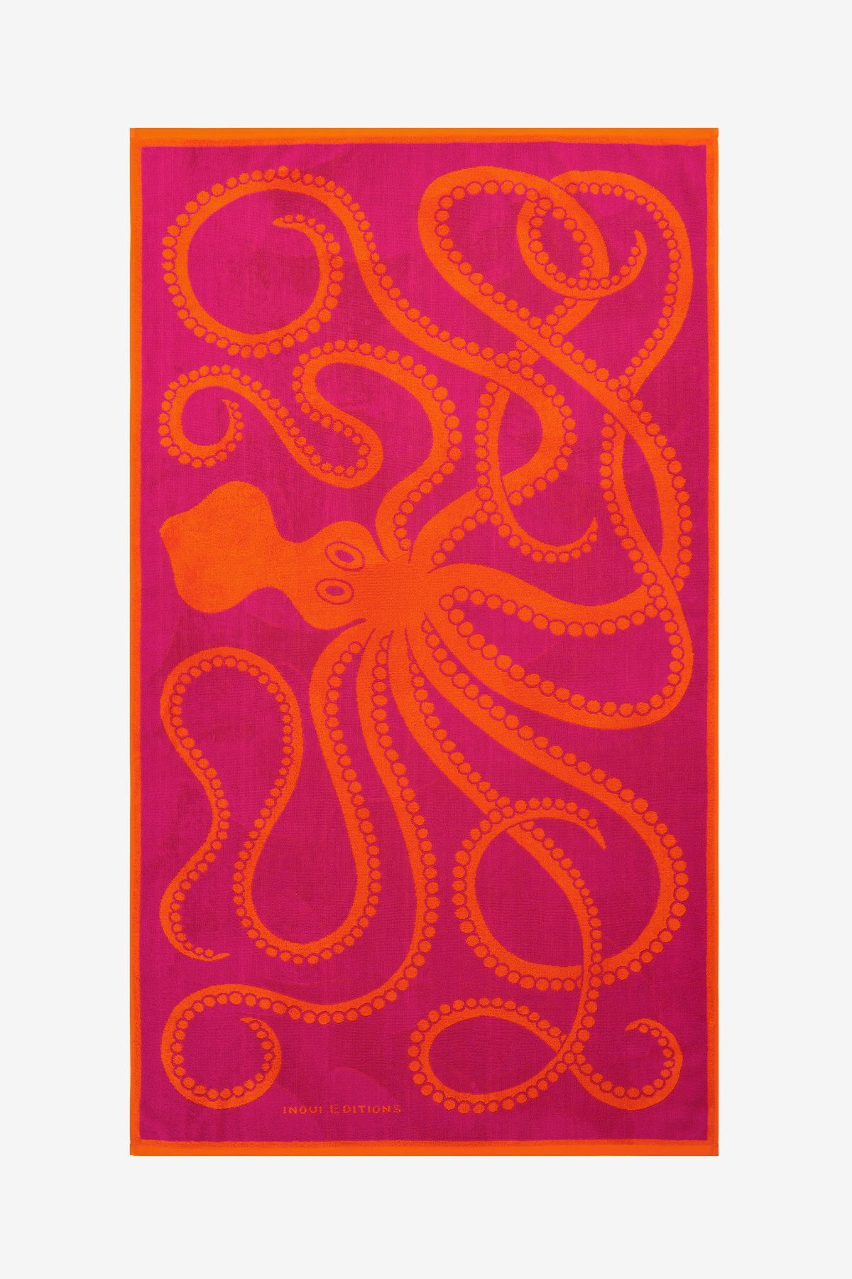 Serviette De Plage 100 - Octopus - Fuchsia