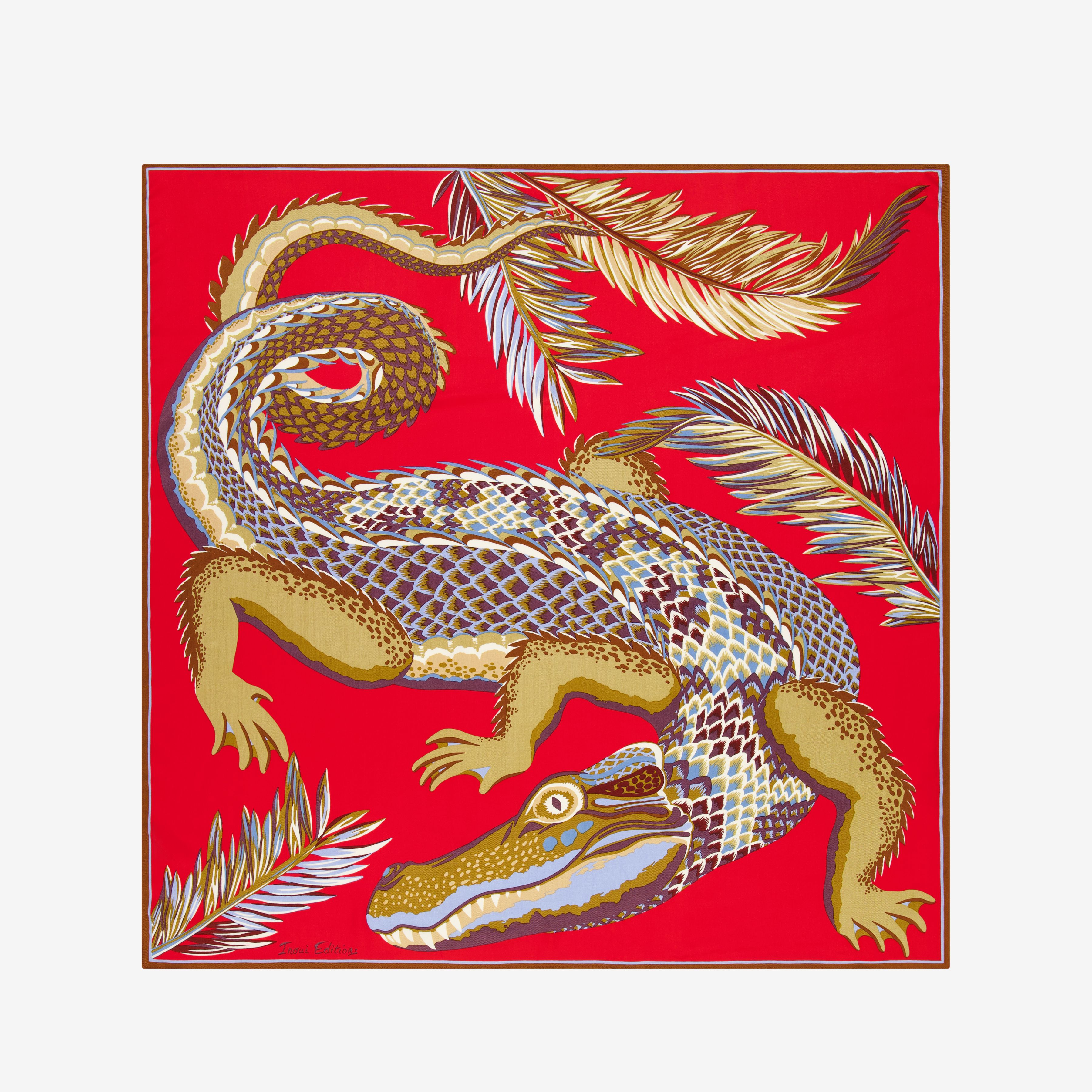 Square 100 - Croco - Red