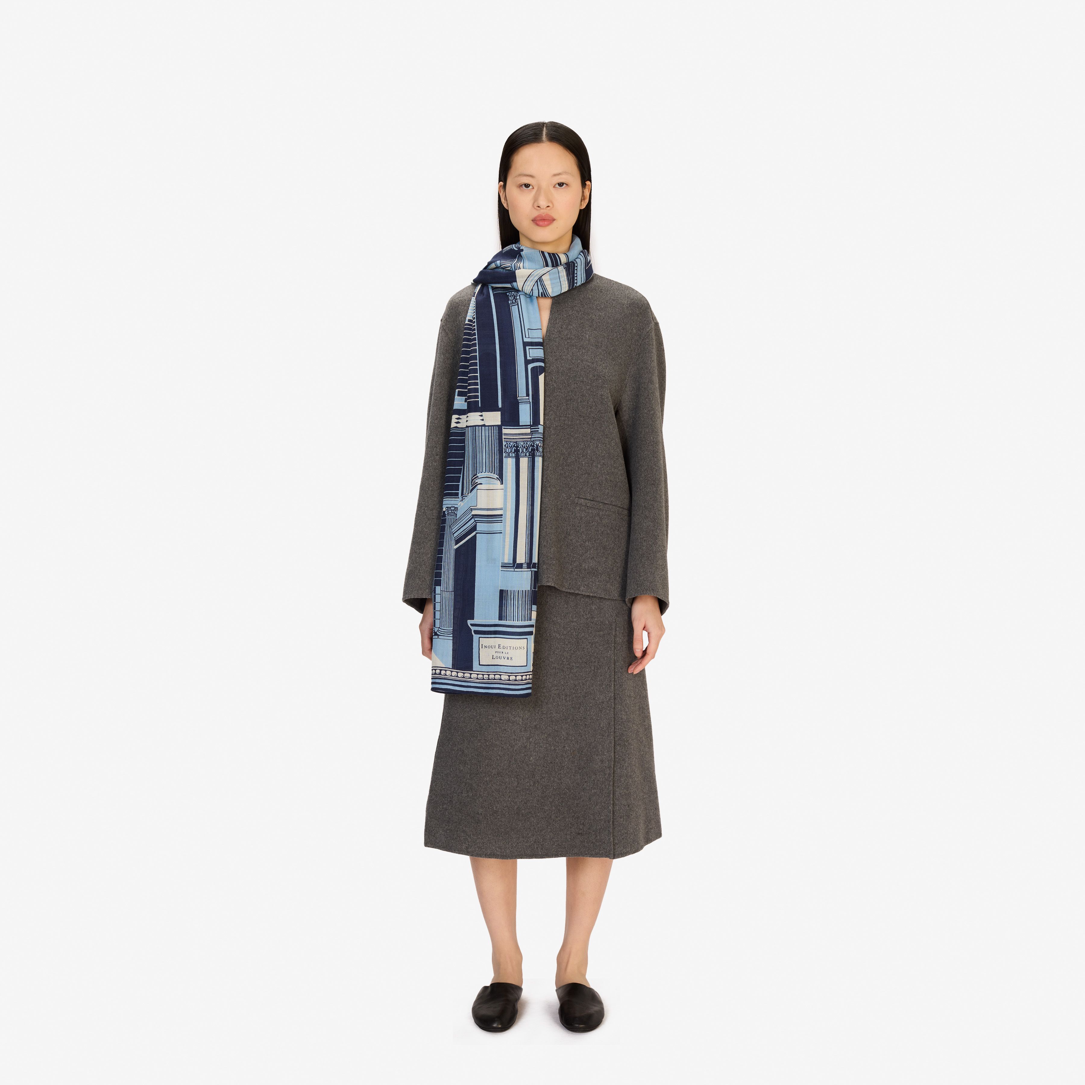 Sciarpa 100 - Architecture - Blu