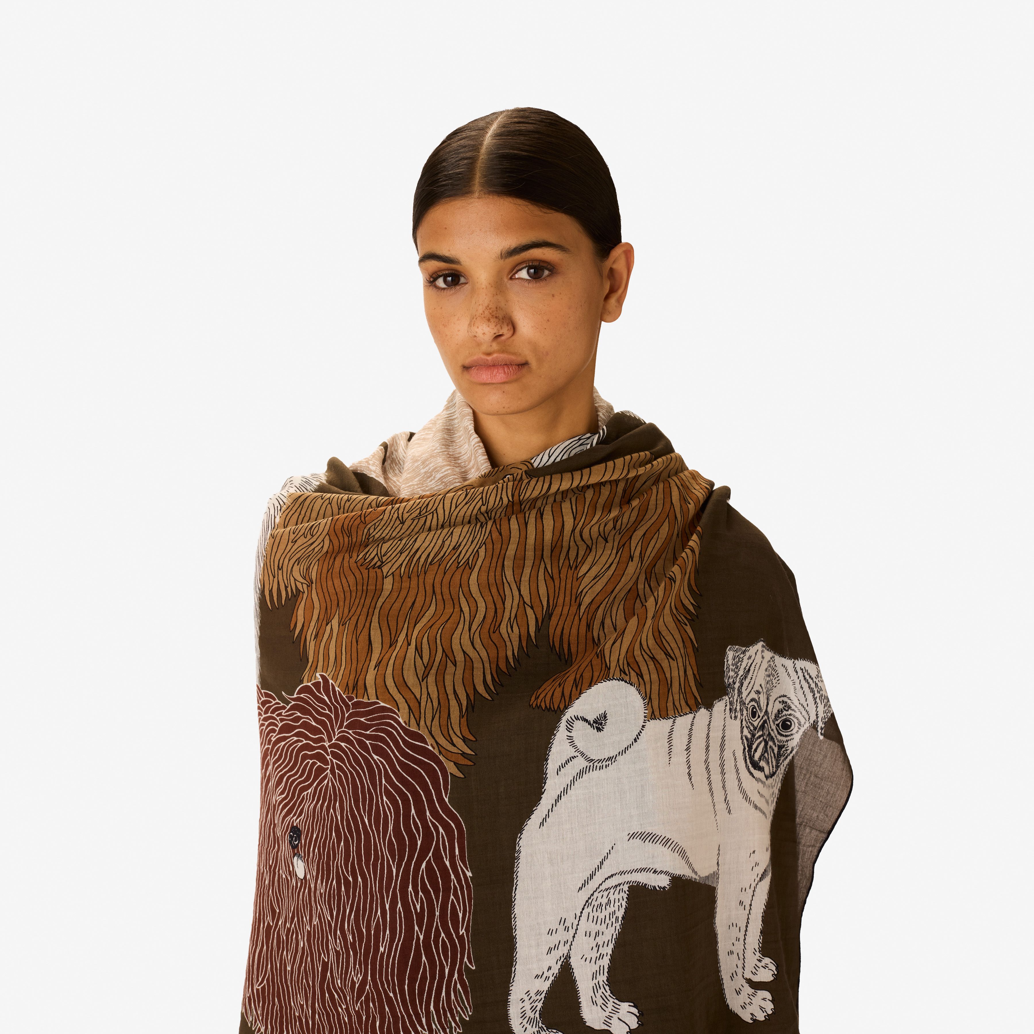 Écharpe 100 Coton - Toutou - Gris