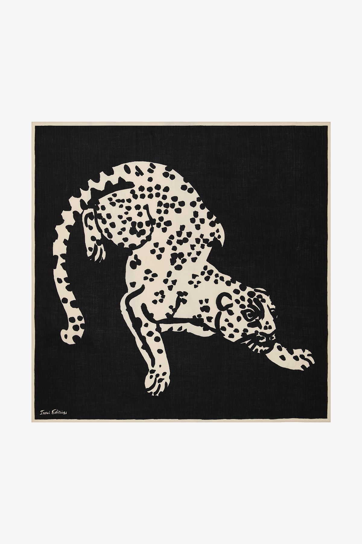 Carré 130 - Feline - Noir