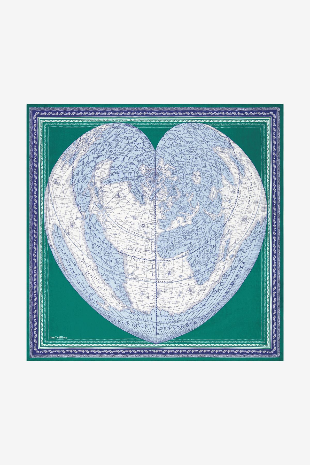 Carré 100 - Mappemonde - Vert